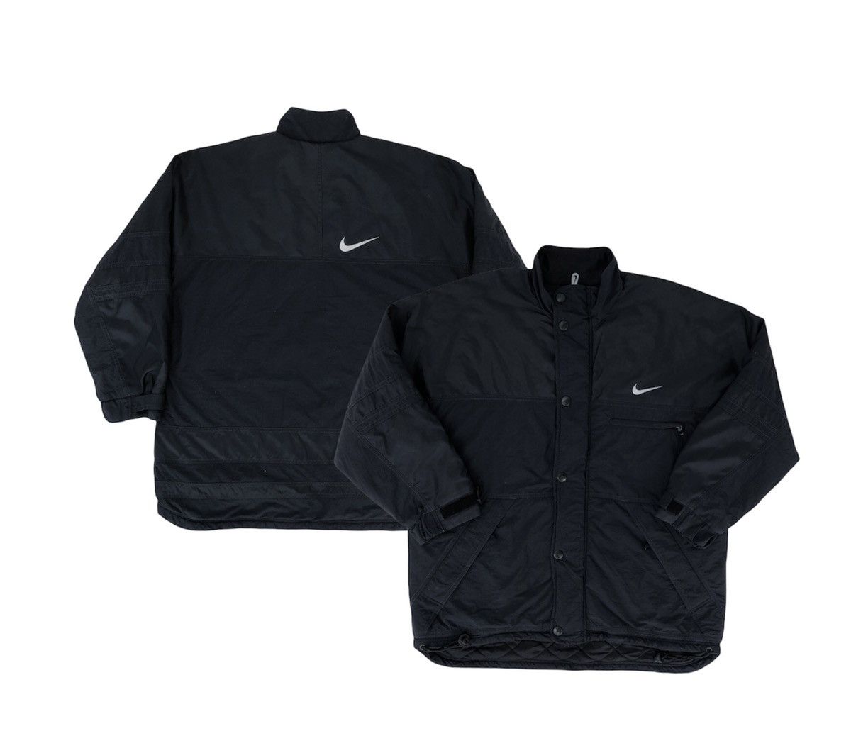 Nike Vintage 90s Nike Quilted Lined Jacket Size US L / EU 52-54 / 3 - 12 Thumbnail