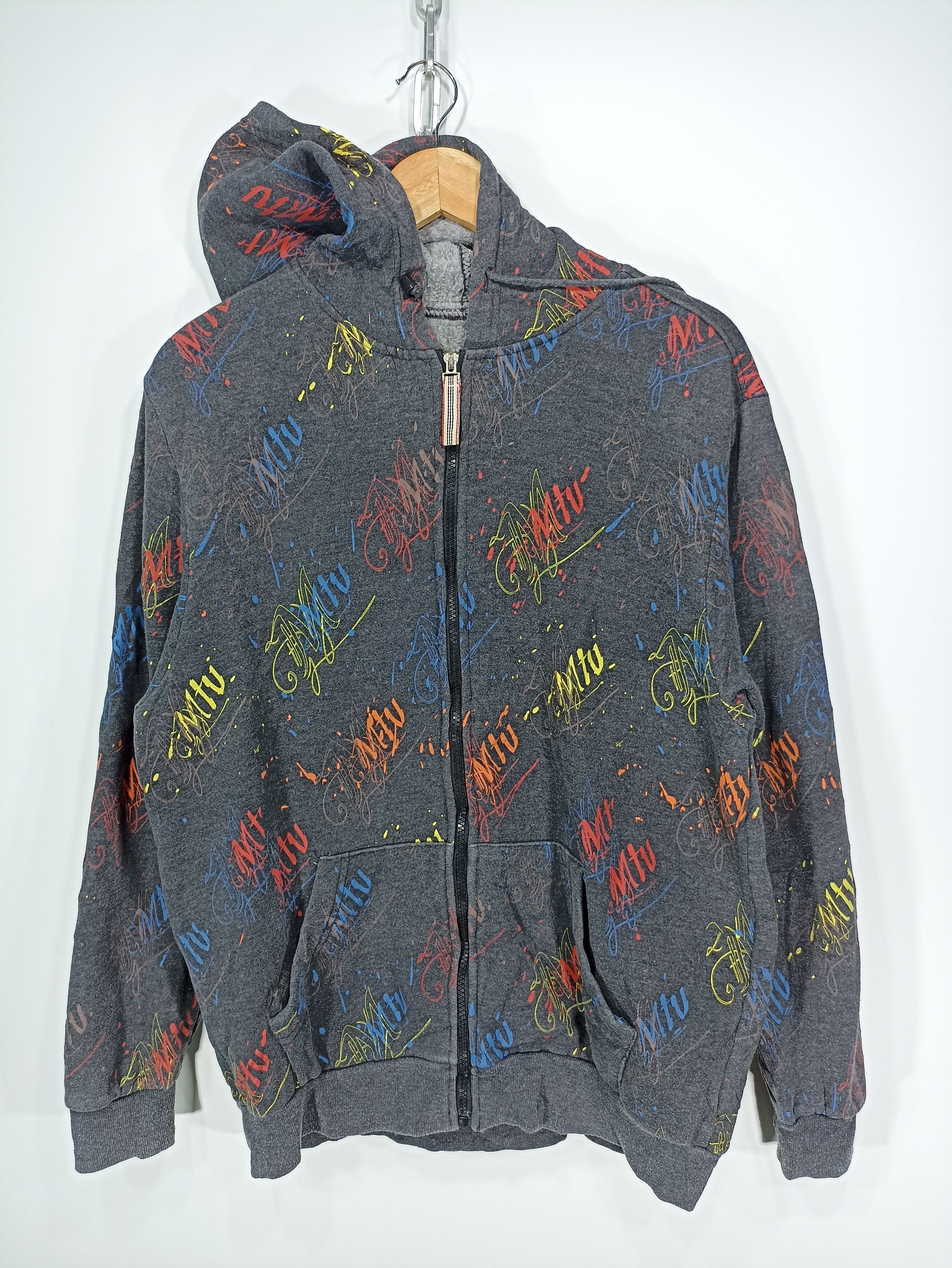 Japanese Brand × Vintage Unbranded Full Print Zipper Hoodie Size US M / EU 48-50 / 2 - 1 Thumbnail