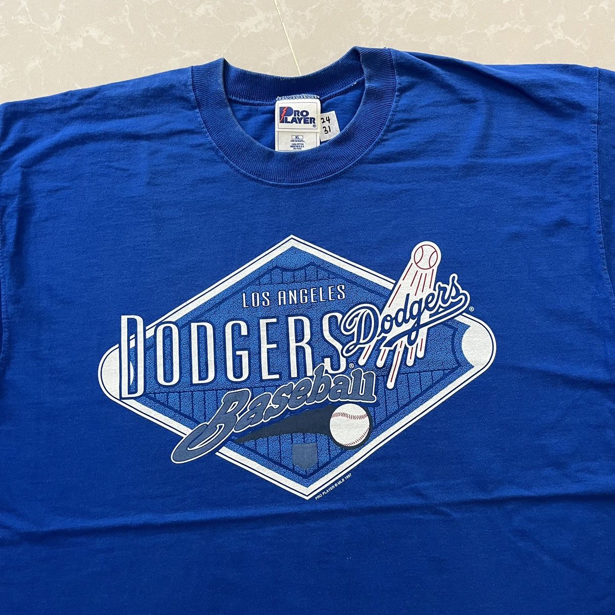 MLB × Pro Player Vintage 90s LA Dodgers Baseball Pro Player MLB Tee P Size US XL / EU 56 / 4 - 3 Thumbnail