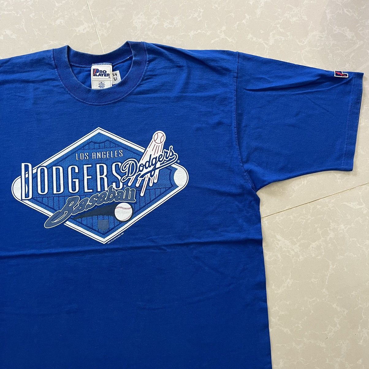 MLB × Pro Player Vintage 90s LA Dodgers Baseball Pro Player MLB Tee P Size US XL / EU 56 / 4 - 4 Thumbnail