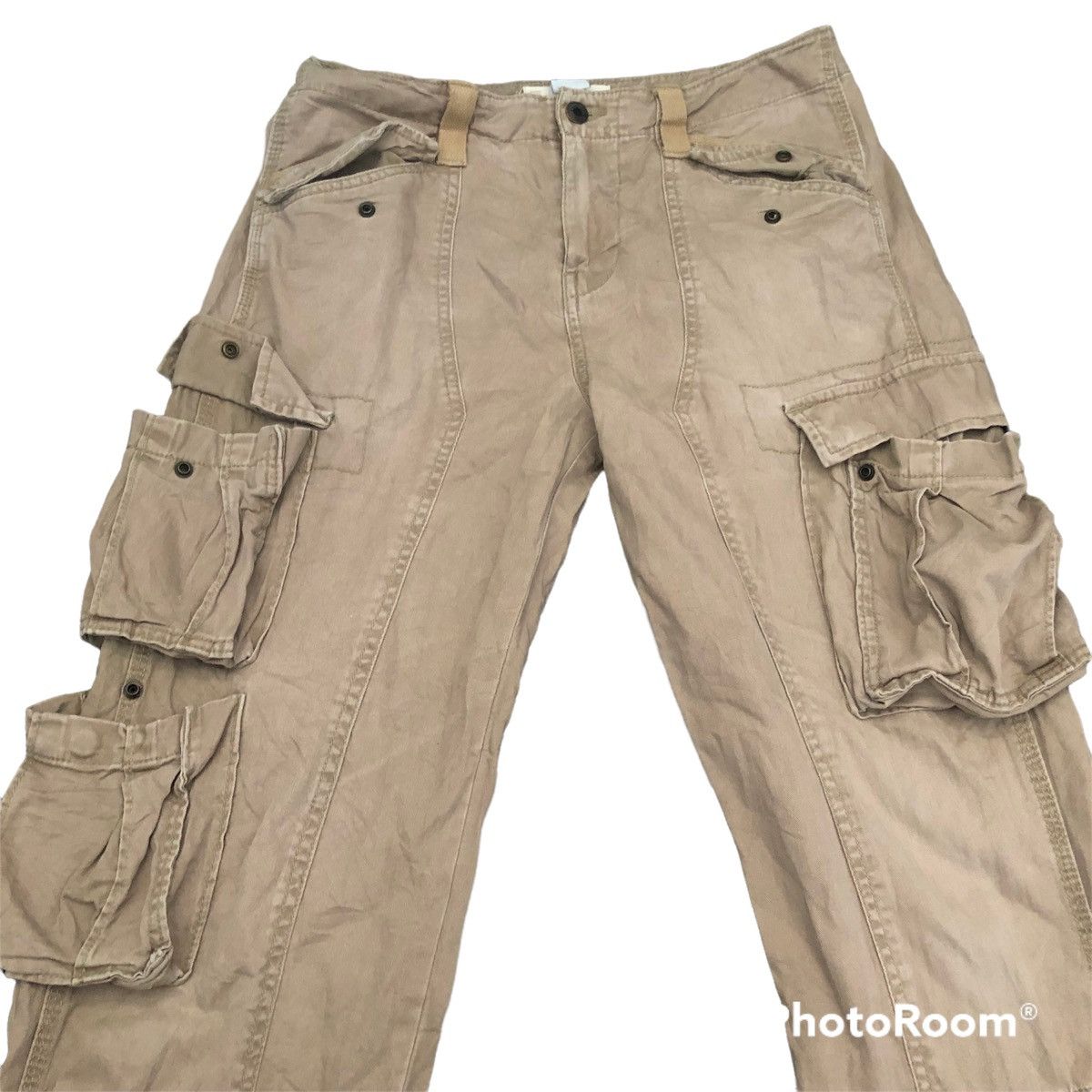 Japanese Brand Rare cargo pants multi pocket parachute style Size US 32 / EU 48 - 3 Thumbnail