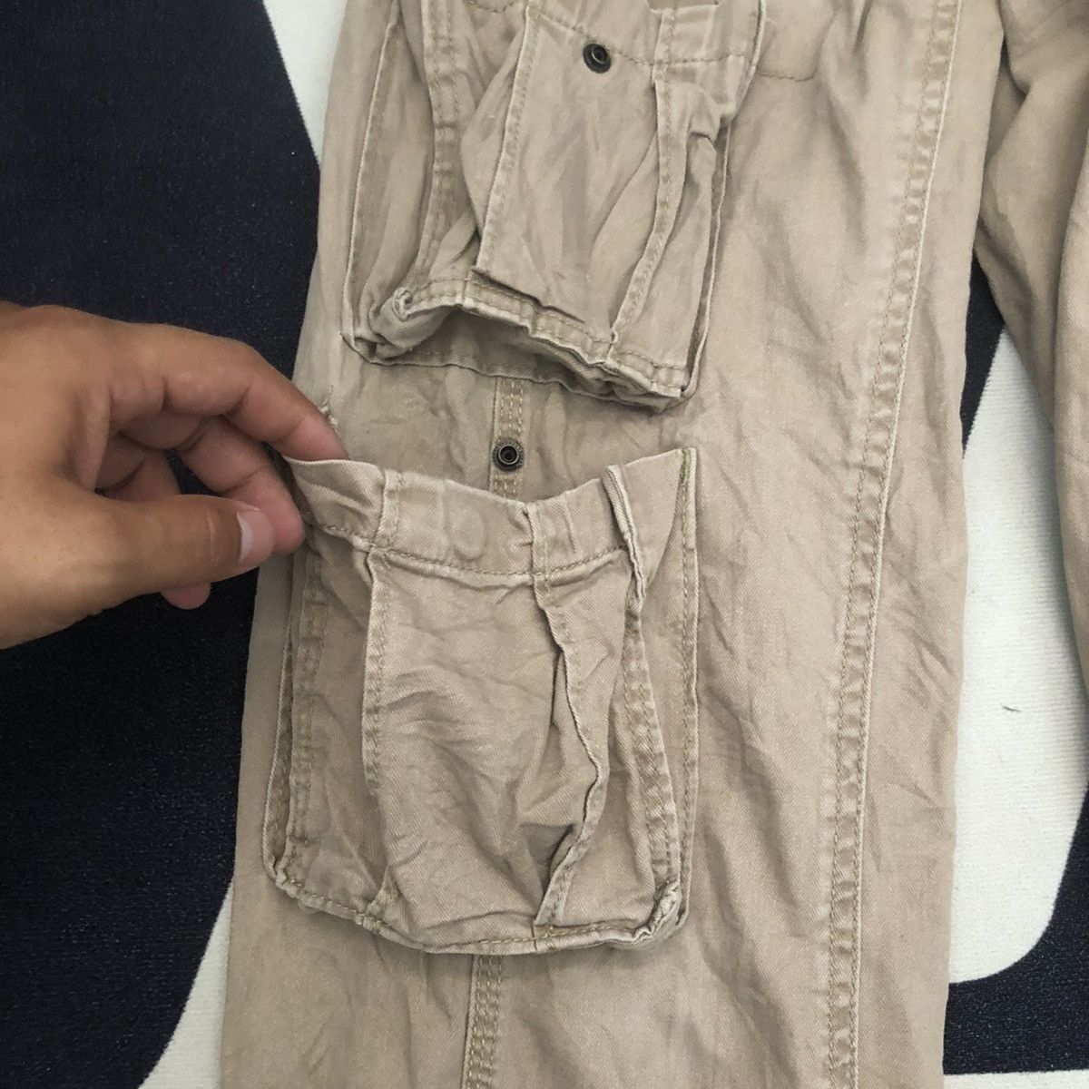 Japanese Brand Rare cargo pants multi pocket parachute style Size US 32 / EU 48 - 6 Thumbnail