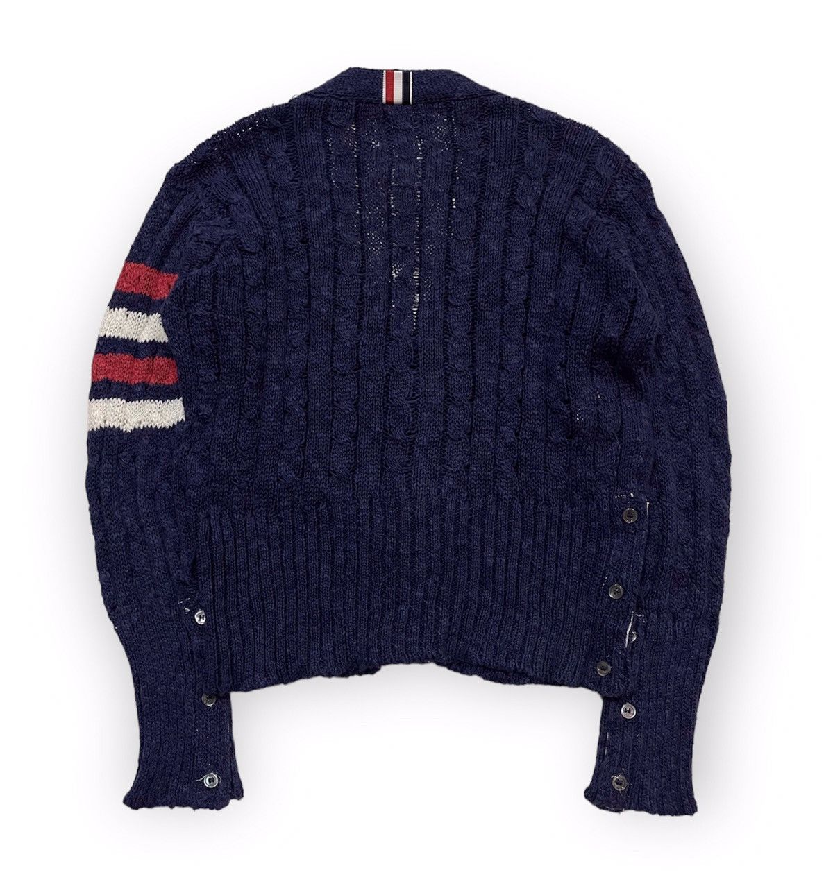 Thom Browne Striped Cable Knit Cardigan Size US XS / EU 42 / 0 - 2 Thumbnail