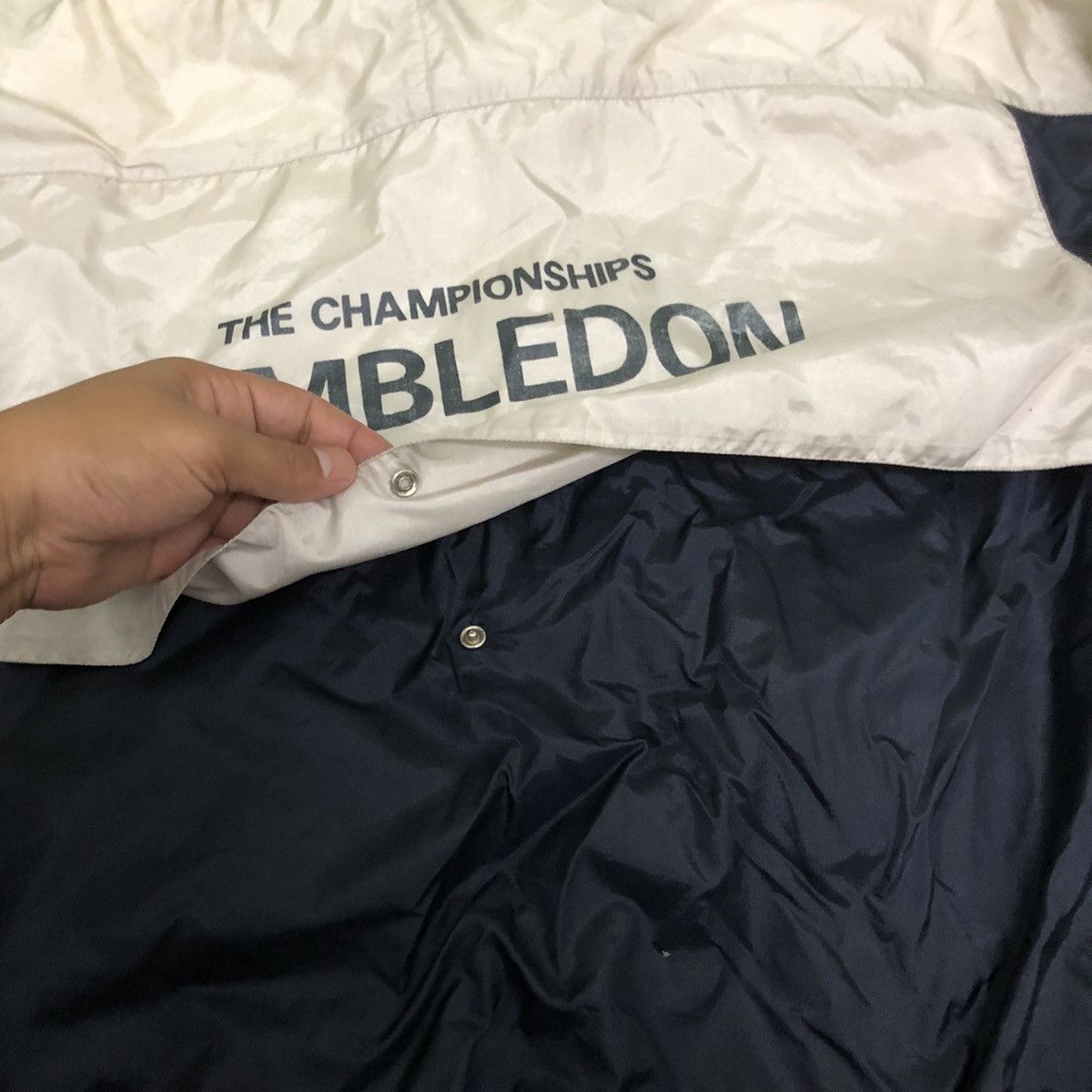 Japanese Brand Vintage wimbledon england tennis big logo nylon jacket Size US L / EU 52-54 / 3 - 7 Thumbnail