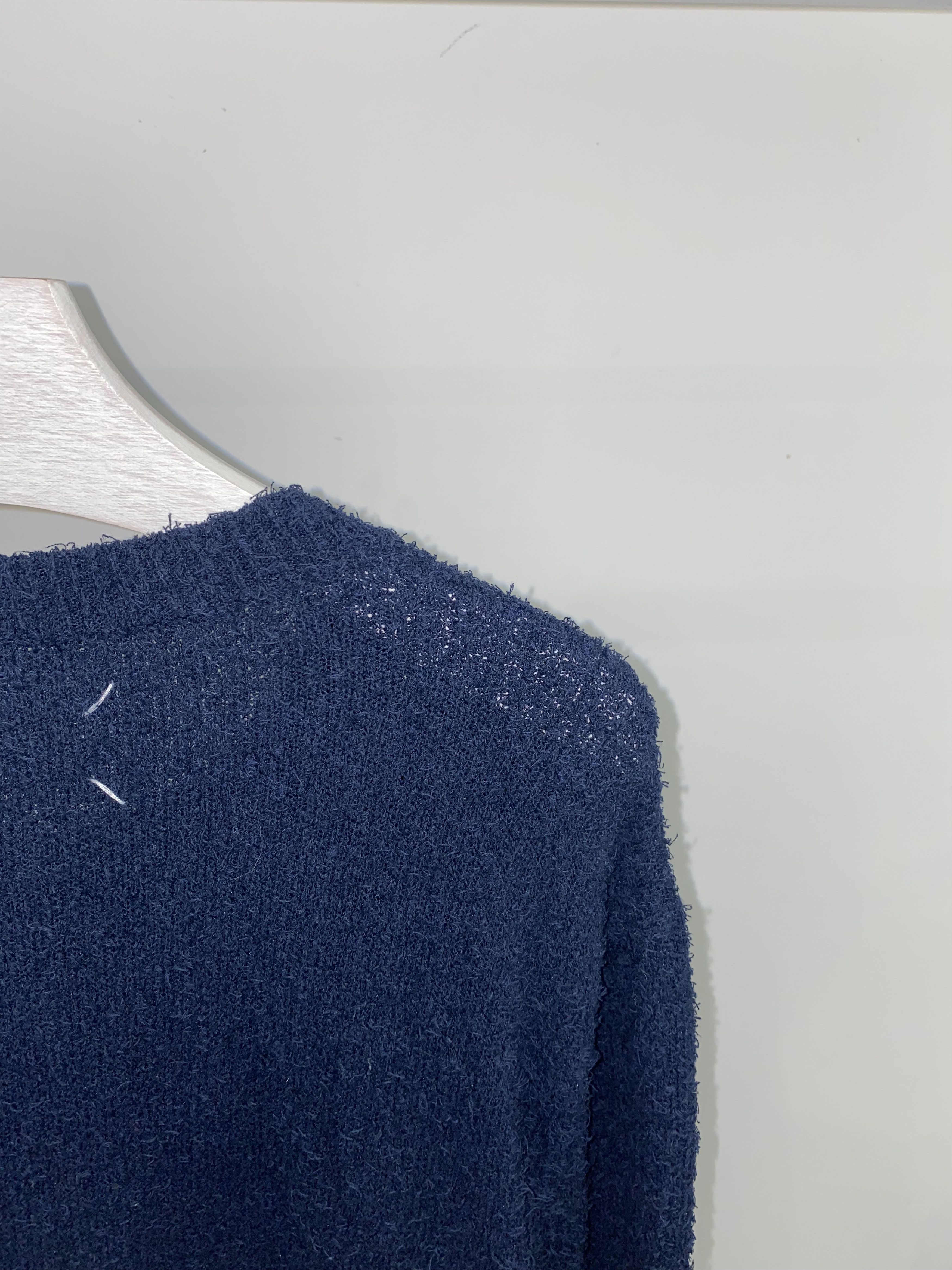 Maison Margiela SS15 Maison Margiela Dark Navy Mohair Sweater Size US XL / EU 56 / 4 - 5 Thumbnail