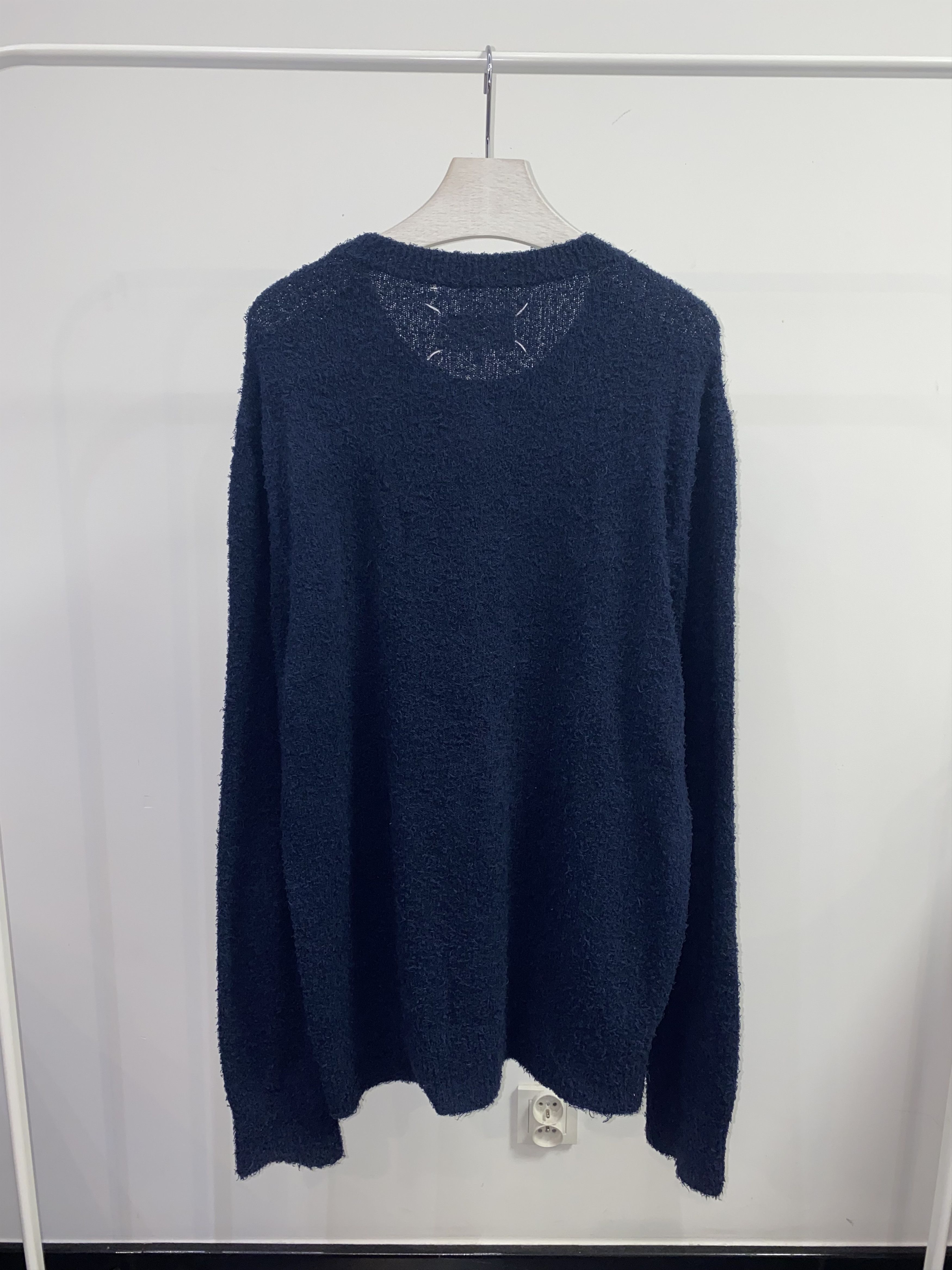 Maison Margiela SS15 Maison Margiela Dark Navy Mohair Sweater Size US XL / EU 56 / 4 - 4 Thumbnail