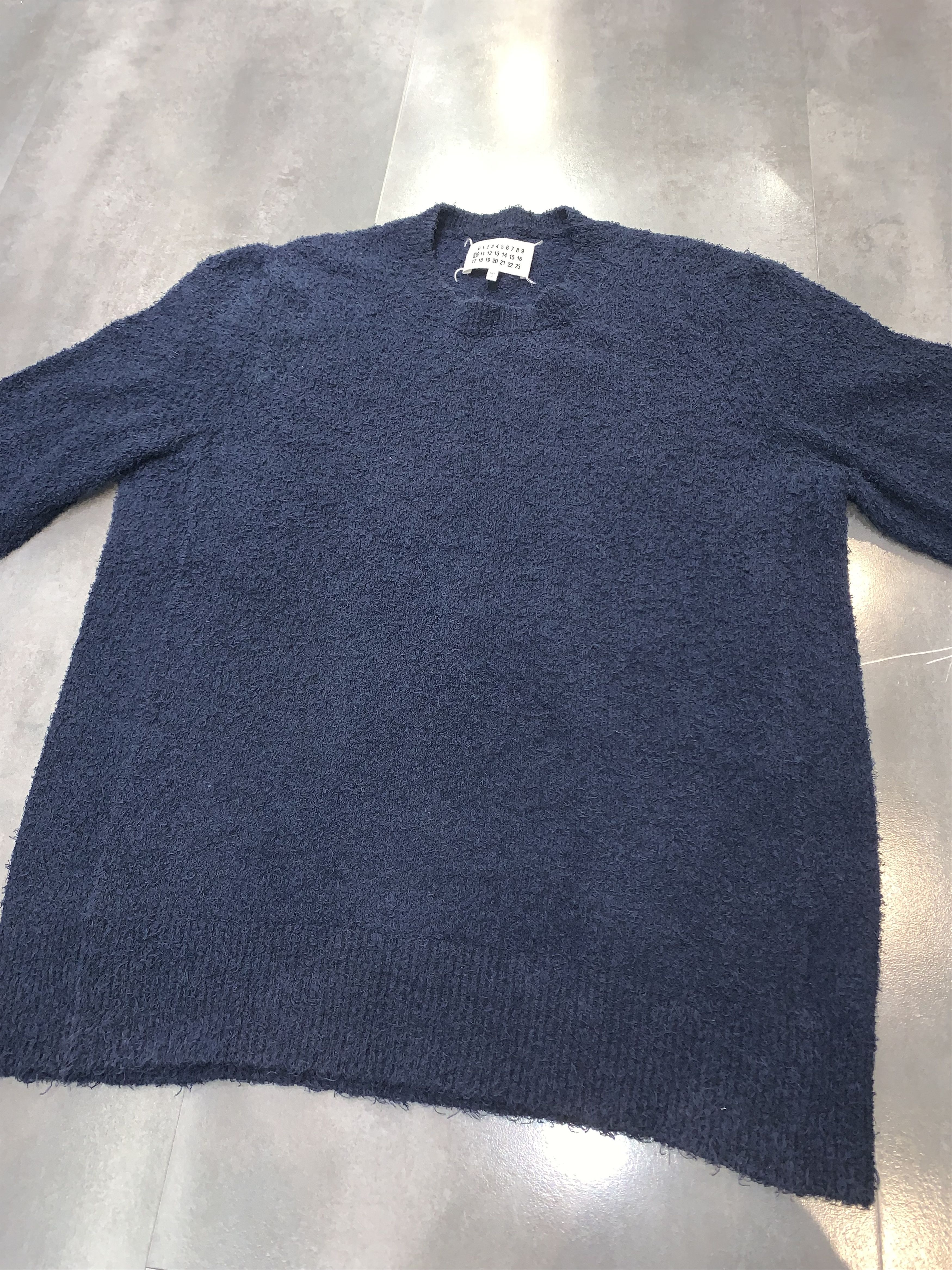 Maison Margiela SS15 Maison Margiela Dark Navy Mohair Sweater Size US XL / EU 56 / 4 - 9 Thumbnail