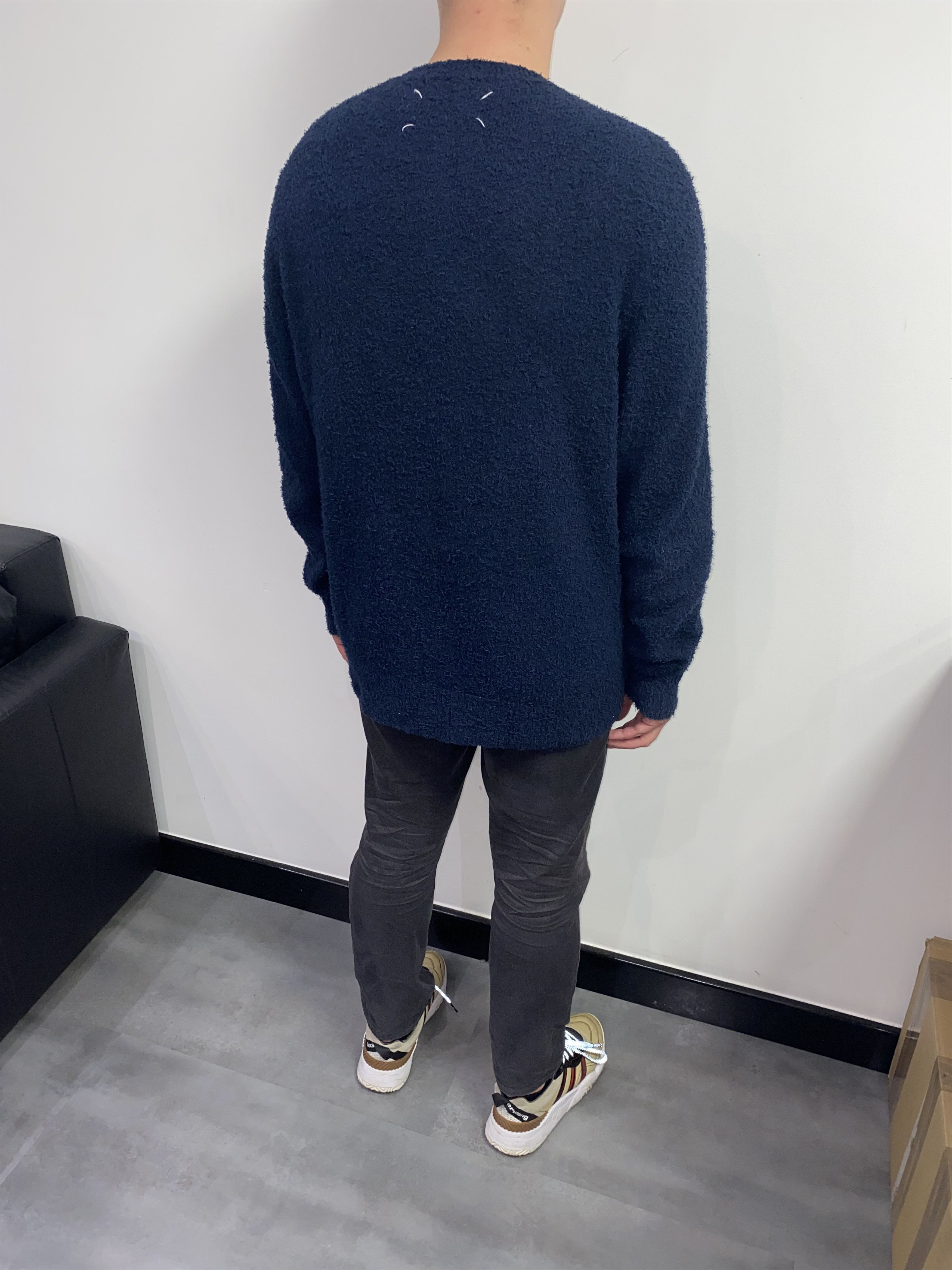 Maison Margiela SS15 Maison Margiela Dark Navy Mohair Sweater Size US XL / EU 56 / 4 - 8 Thumbnail