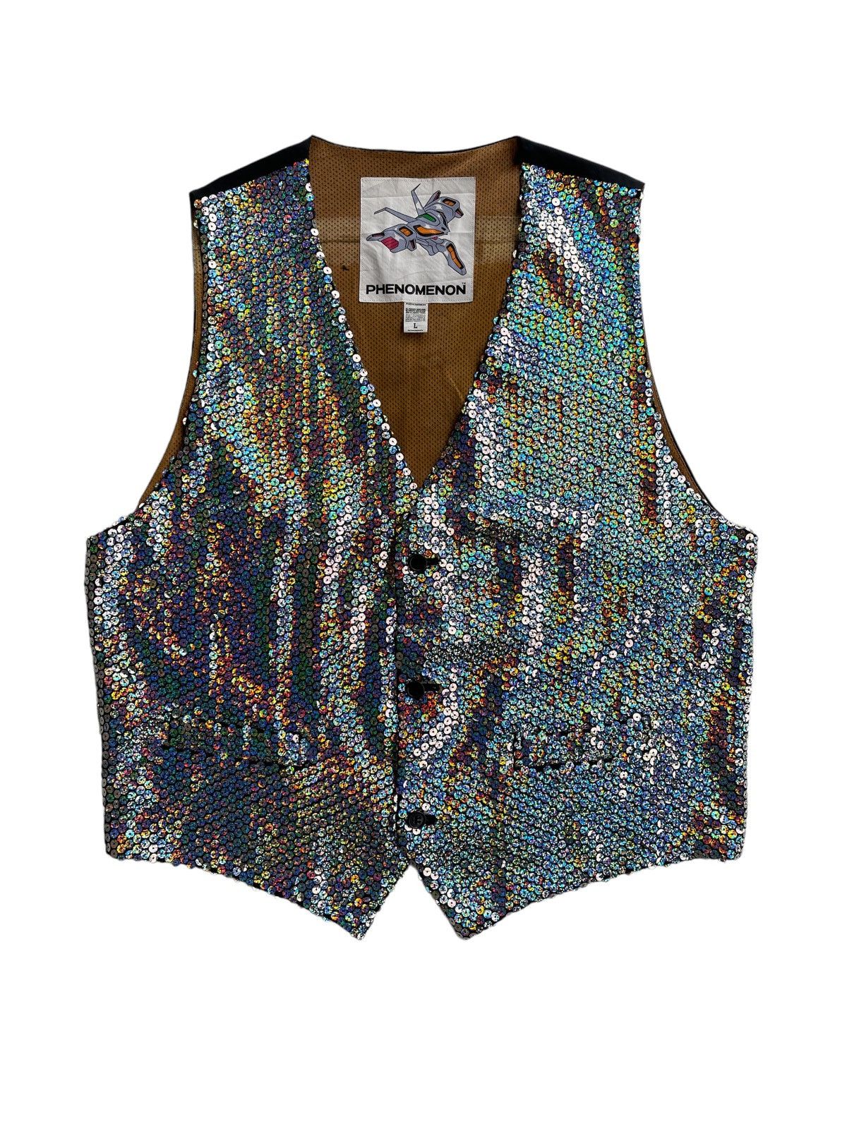 PHENOMENON Phenomenon Sequin Rainbow Vest Jacket Size US L / EU 52-54 / 3 - 1 Thumbnail