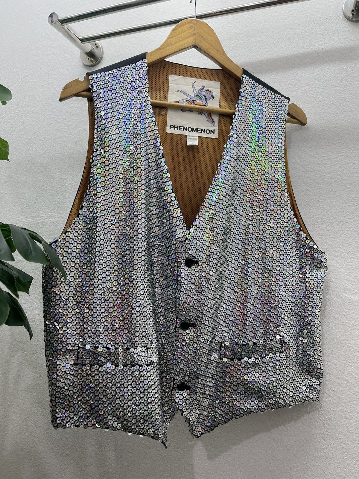 PHENOMENON Phenomenon Sequin Rainbow Vest Jacket Size US L / EU 52-54 / 3 - 8 Thumbnail