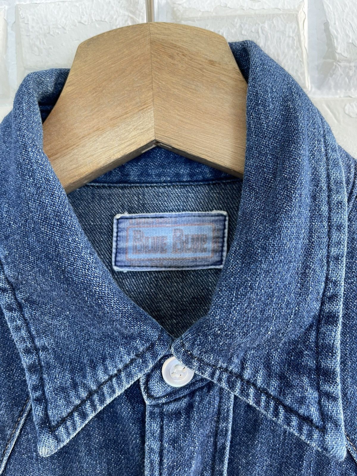 Blue Blue Japan × Indigo × Japanese Brand Vintage BLUE BLUE INDIGO DYED CHAMBREY MSFC Size US M / EU 48-50 / 2 - 4 Thumbnail