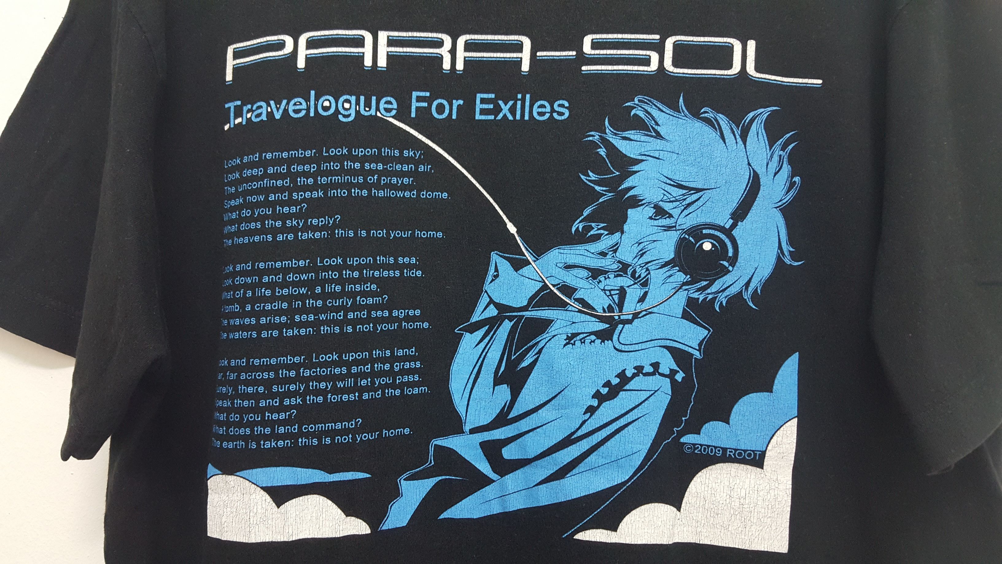 Anime RARE 🔥🔥🔥 PARA-SOL 🇯🇵 ANIME TRAVELOGUE FOR EXILES TEE Size US L / EU 52-54 / 3 - 8 Thumbnail
