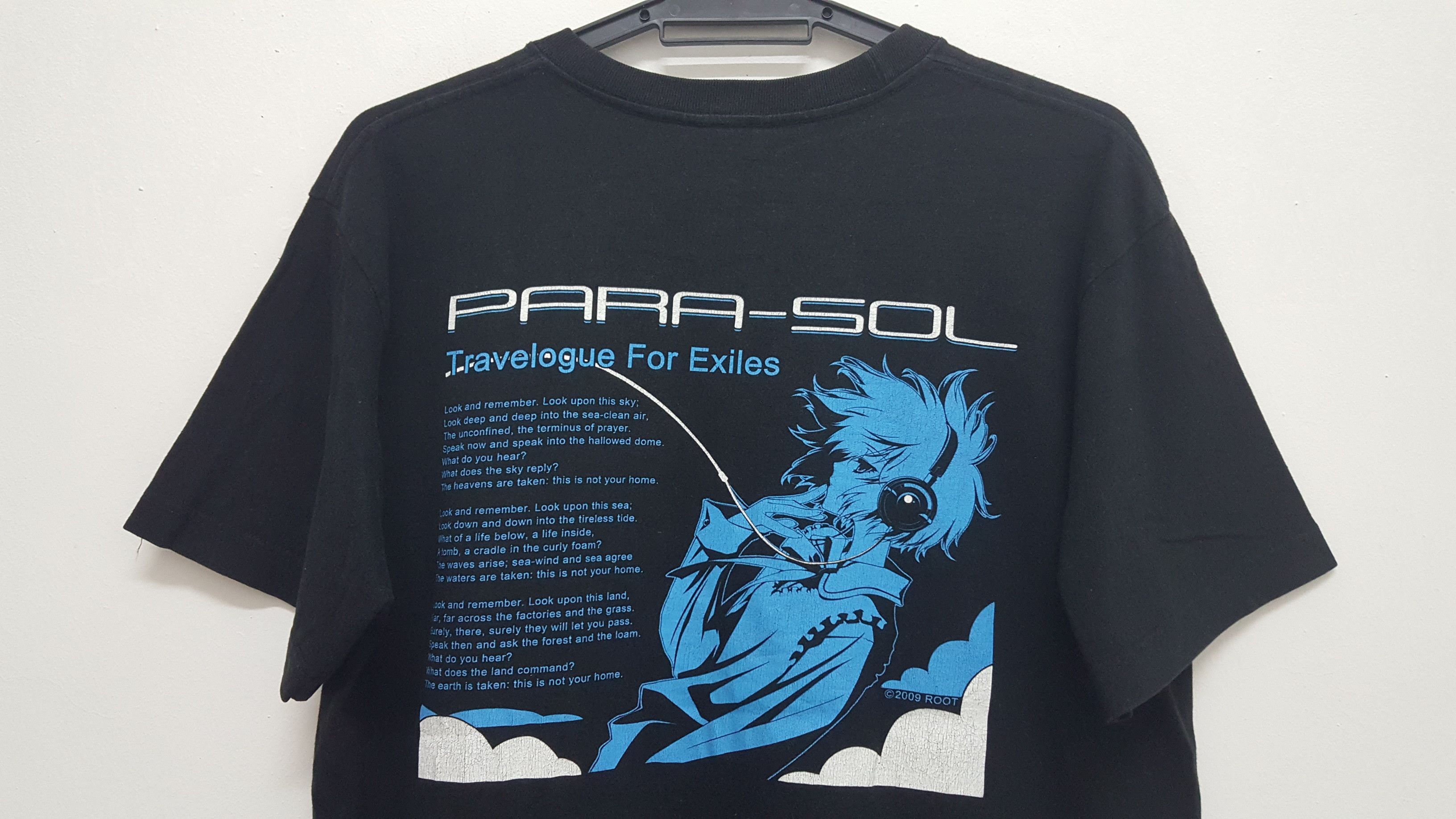 Anime RARE 🔥🔥🔥 PARA-SOL 🇯🇵 ANIME TRAVELOGUE FOR EXILES TEE Size US L / EU 52-54 / 3 - 7 Thumbnail