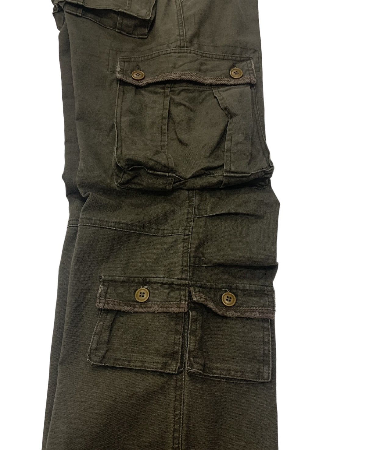 Japanese Brand Cargo Baggy Multipocket Army Pants Travis Brown Size US 30 / EU 46 - 5 Thumbnail