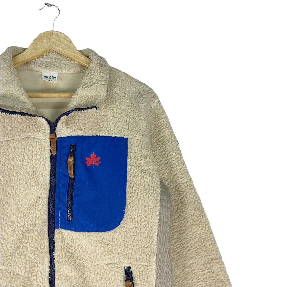 Japanese Brand 🌟LOGOS Retro x Deep Pile Fleece Pocket Sweatshirt Size US L / EU 52-54 / 3 - 4 Thumbnail
