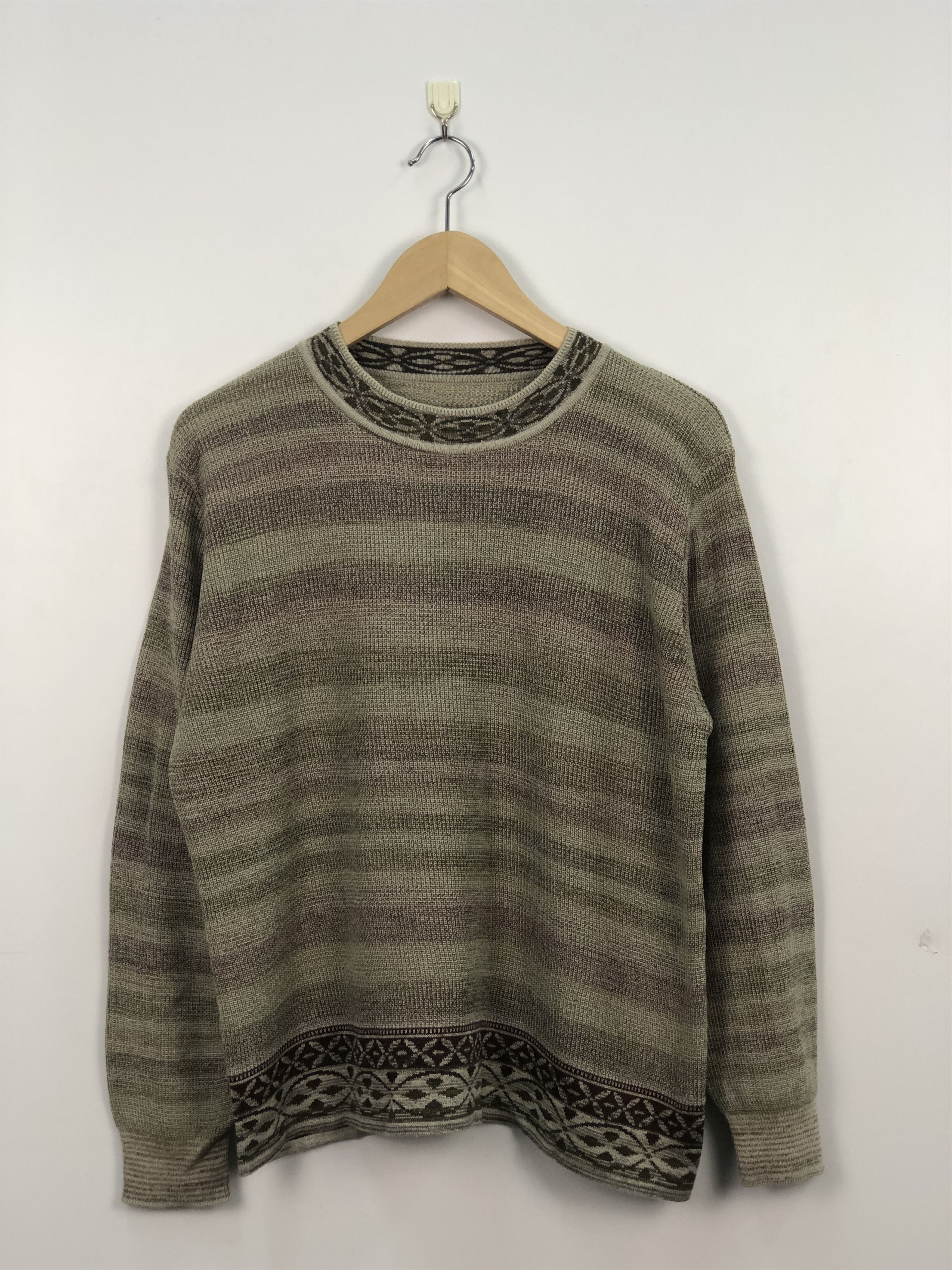 Vintage Vintage Designer Knitwear Striped Size US L / EU 52-54 / 3 - 1 Thumbnail