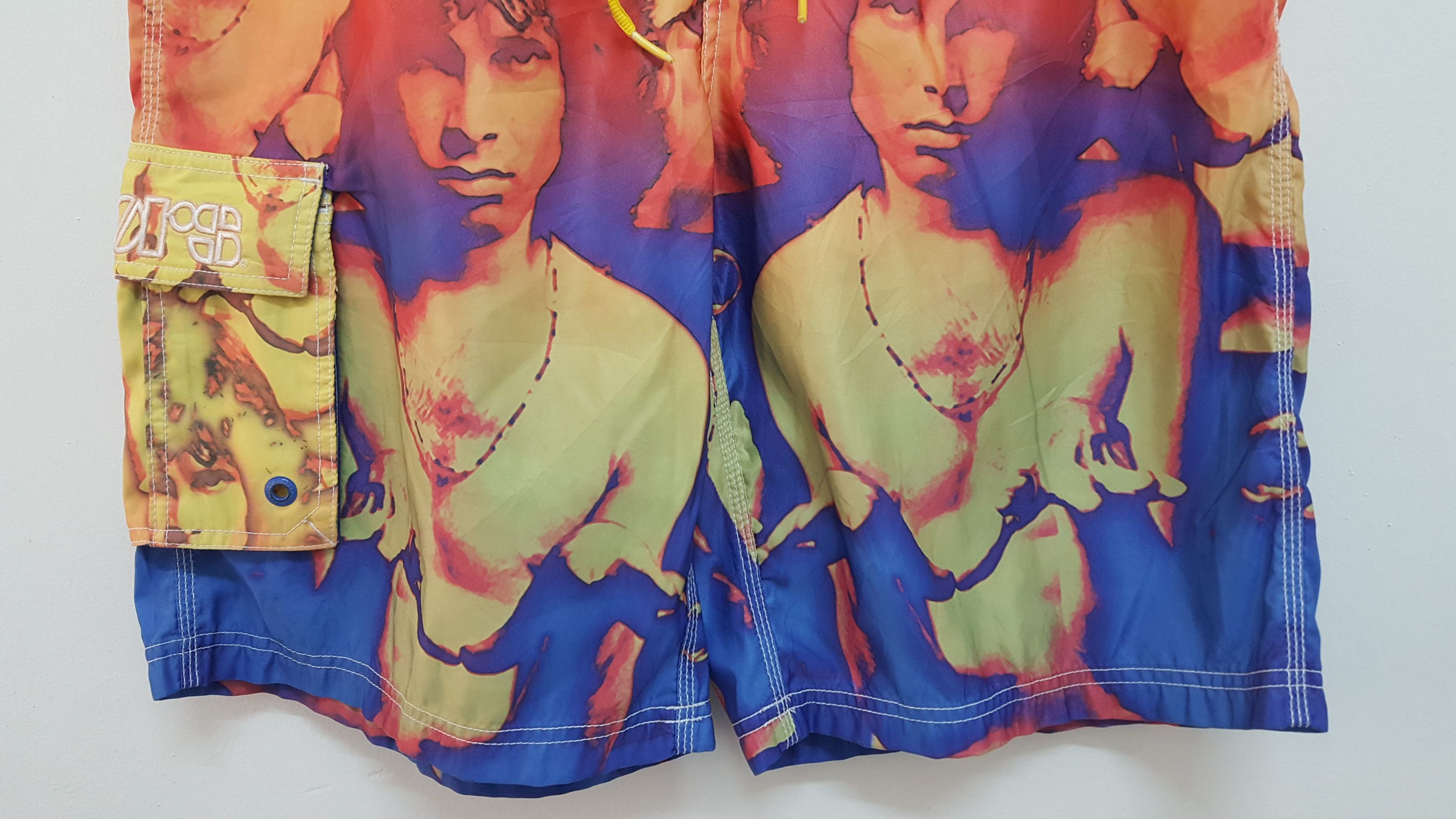 Band Tees × LSDworldpeace RARE 🔥 RAVE VIBE THE DOORS JIM MORRISON SHORT PANT Size US 33 - 4 Thumbnail