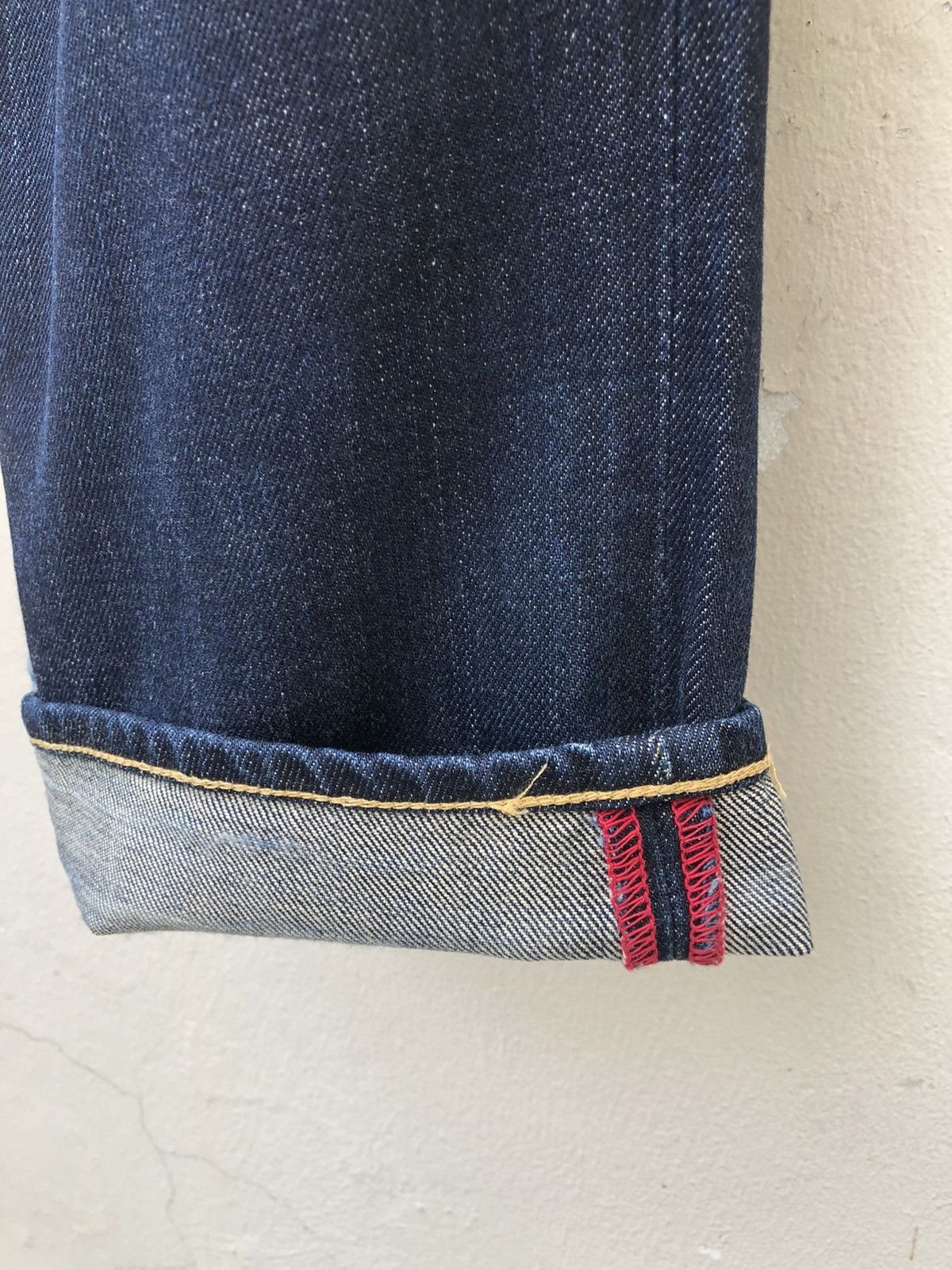 Vintage 15Jyuga Bottom Makers Japan Ageing Indigo Blue Denim Jeans Size US 31 - 23 Thumbnail