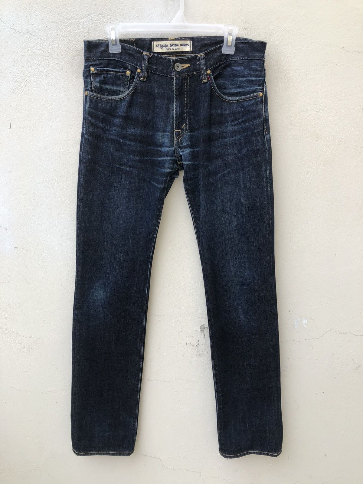 Vintage 15Jyuga Bottom Makers Japan Ageing Indigo Blue Denim Jeans Size US 31 - 14 Thumbnail