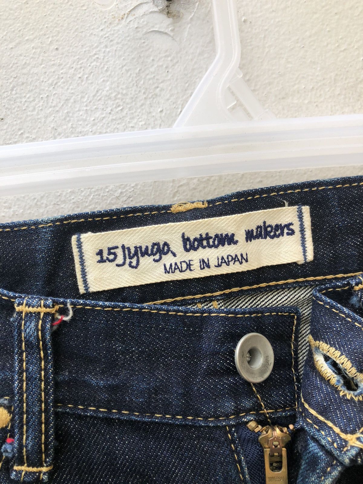 Vintage 15Jyuga Bottom Makers Japan Ageing Indigo Blue Denim Jeans Size US 31 - 16 Thumbnail
