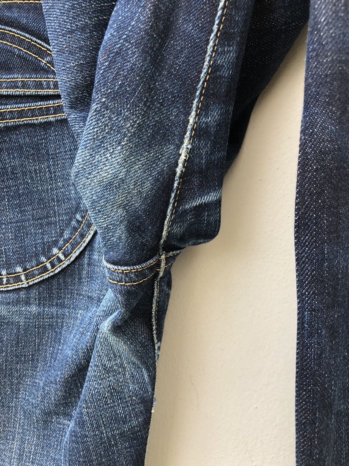Vintage 15Jyuga Bottom Makers Japan Ageing Indigo Blue Denim Jeans Size US 31 - 11 Thumbnail