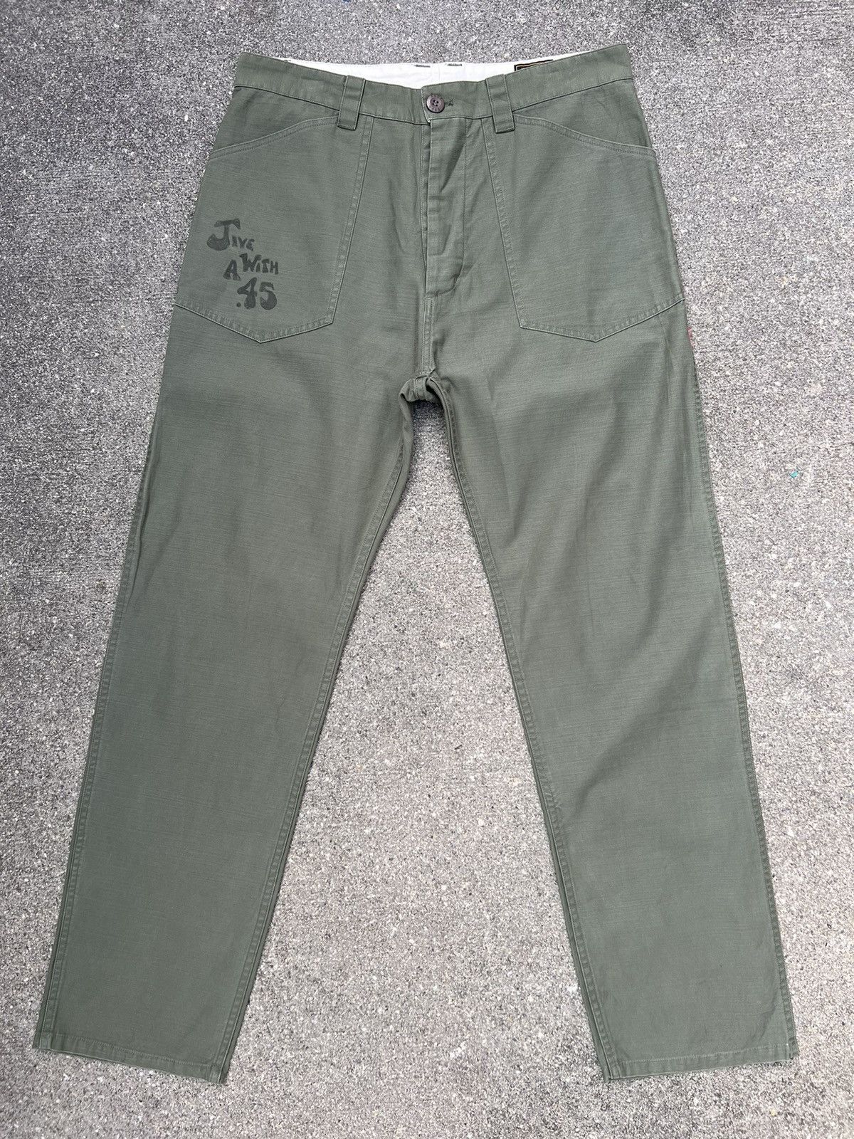 FUCT SSD FUCT Olive Green Military Fatigue Trouser Pant Size US 33 - 1 Thumbnail
