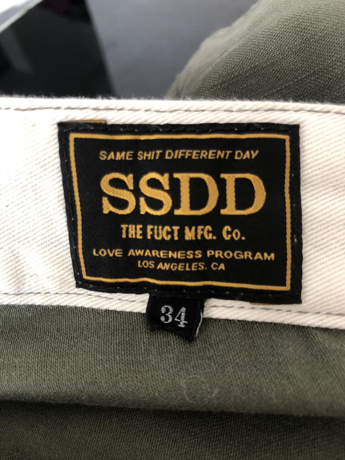 FUCT SSD FUCT Olive Green Military Fatigue Trouser Pant Size US 33 - 24 Thumbnail