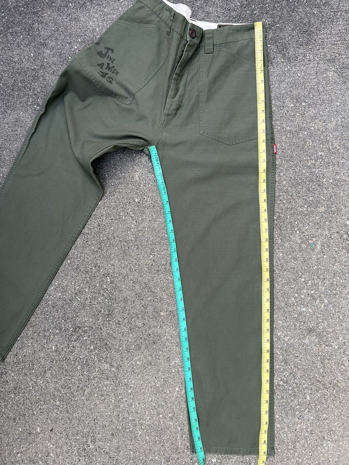 FUCT SSD FUCT Olive Green Military Fatigue Trouser Pant Size US 33 - 4 Thumbnail