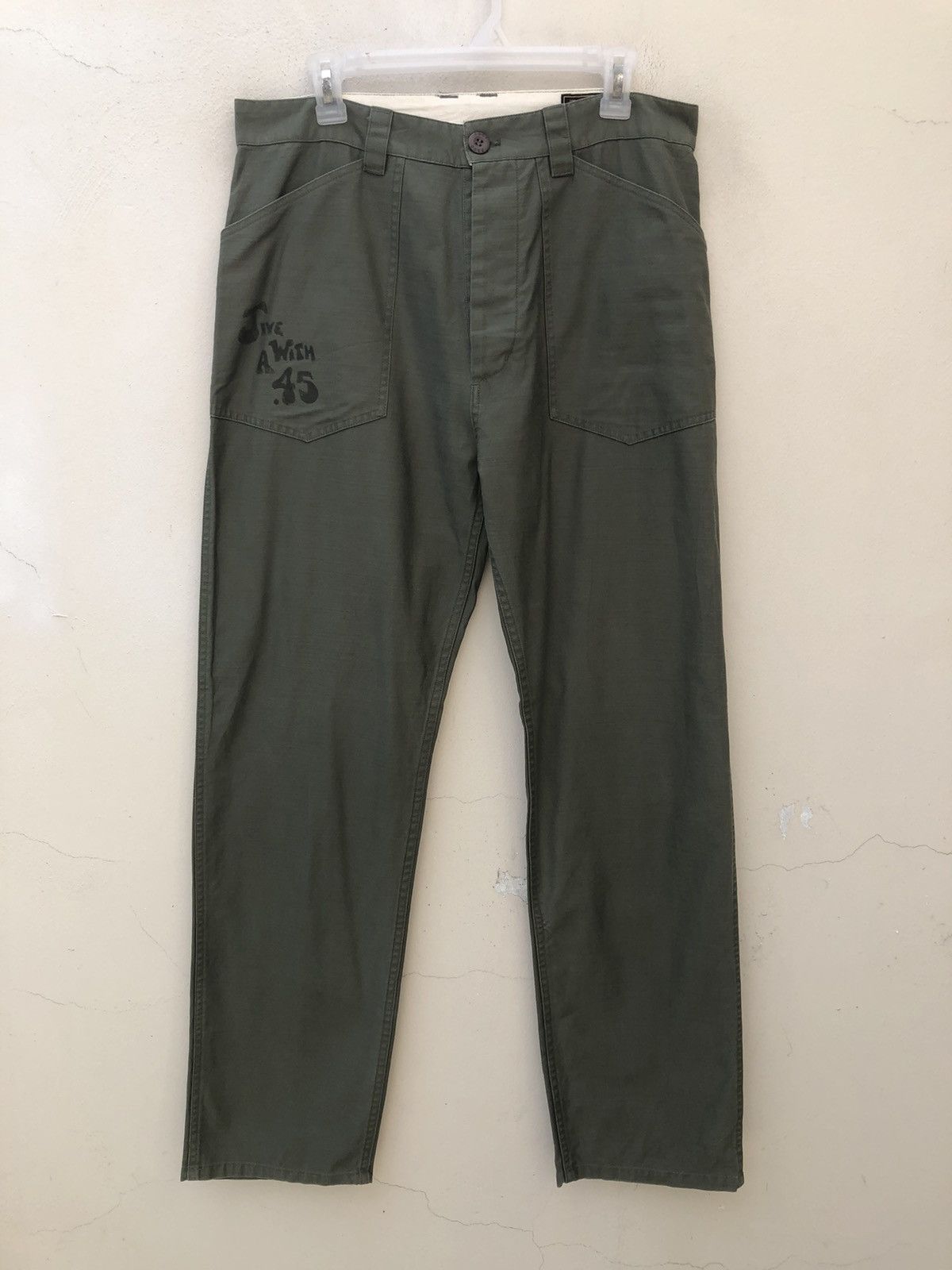 FUCT SSD FUCT Olive Green Military Fatigue Trouser Pant Size US 33 - 6 Thumbnail