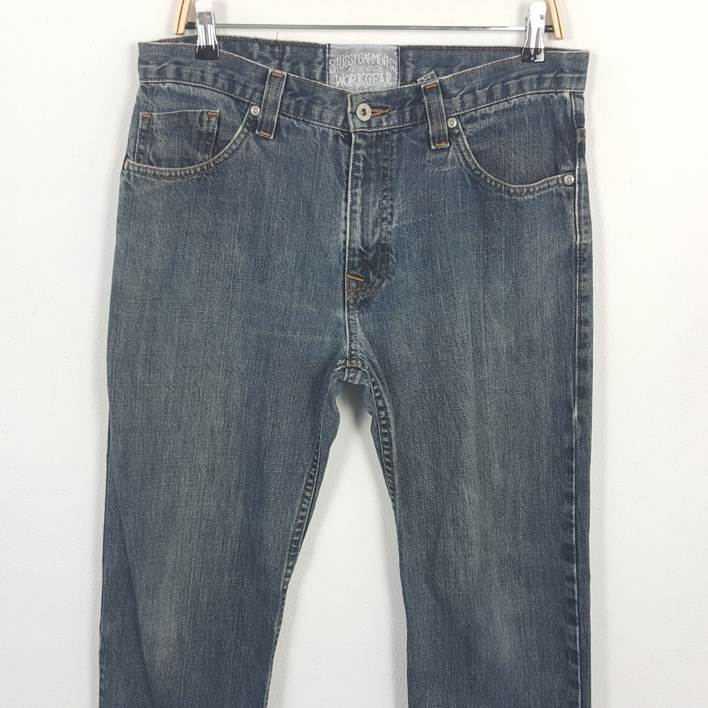 Stussy × Vintage Vintage STUSSY Streetwear Custom Logo Style Jeans Pants Size US 33 - 5 Thumbnail