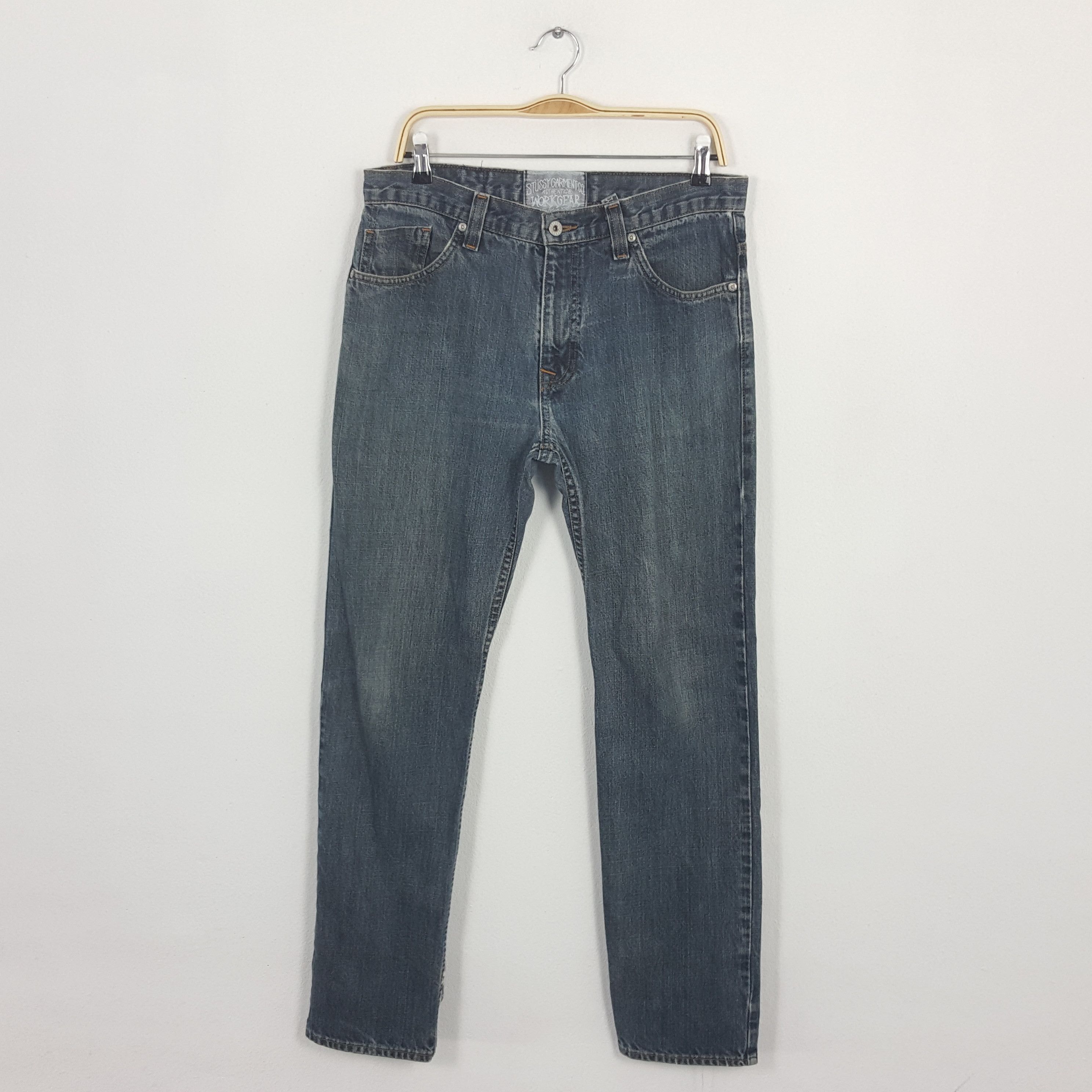 Stussy × Vintage Vintage STUSSY Streetwear Custom Logo Style Jeans Pants Size US 33 - 4 Thumbnail