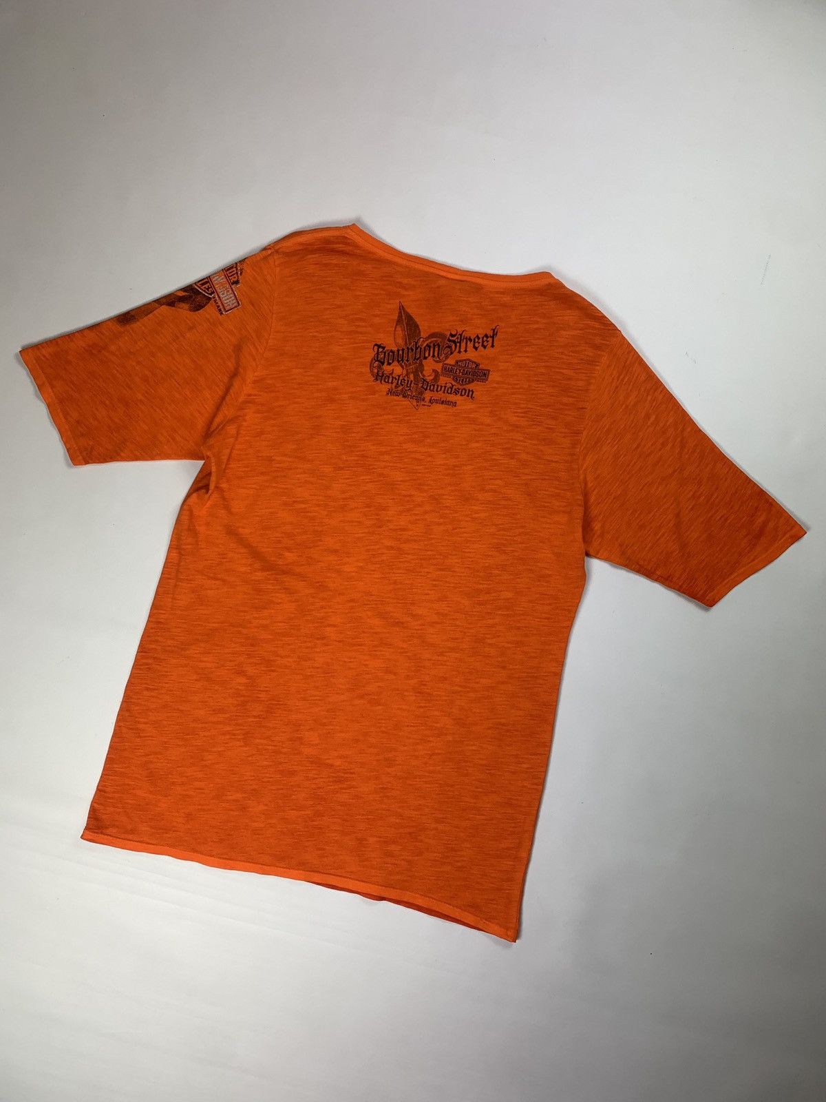 Vintage Harley Davidson vintage biker v-neck t shirt size XL orange Size US XL / EU 56 / 4 - 5 Thumbnail