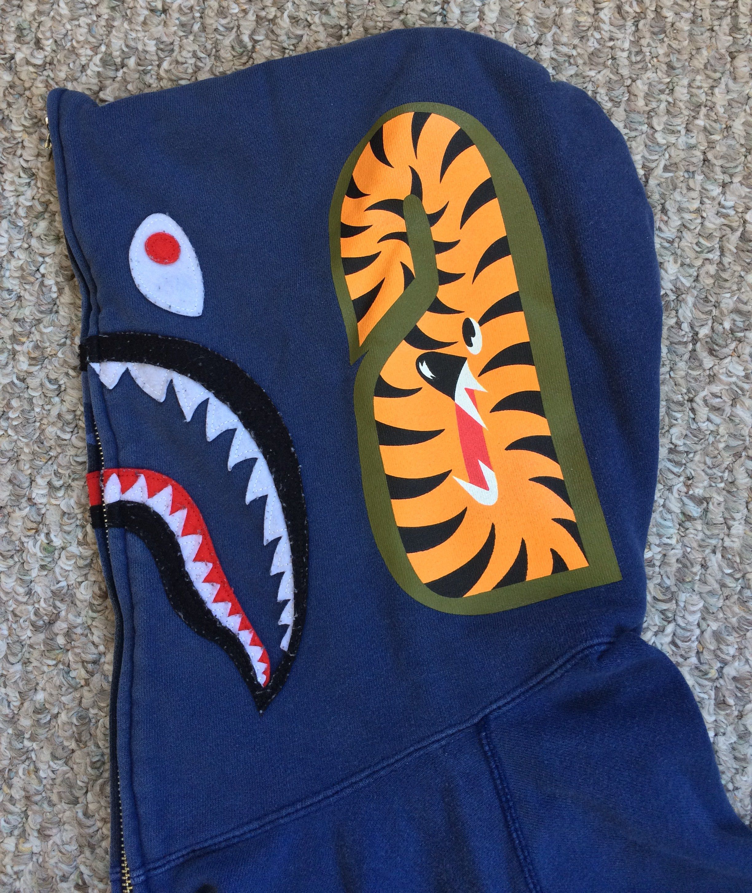 Bape OG Bape Blue Camo Full Zip Shark Hoodie Size US M / EU 48-50 / 2 - 5 Thumbnail