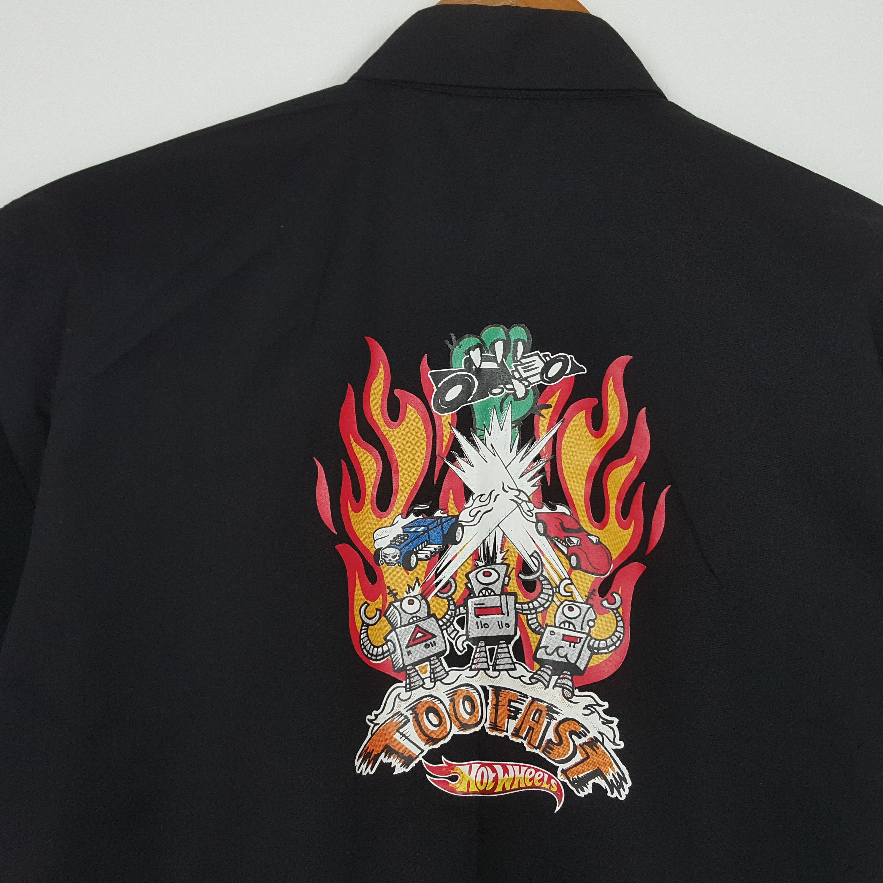 Vintage Vintage HOT WHEELS nice design tournament shirt Size US L / EU 52-54 / 3 - 2 Thumbnail