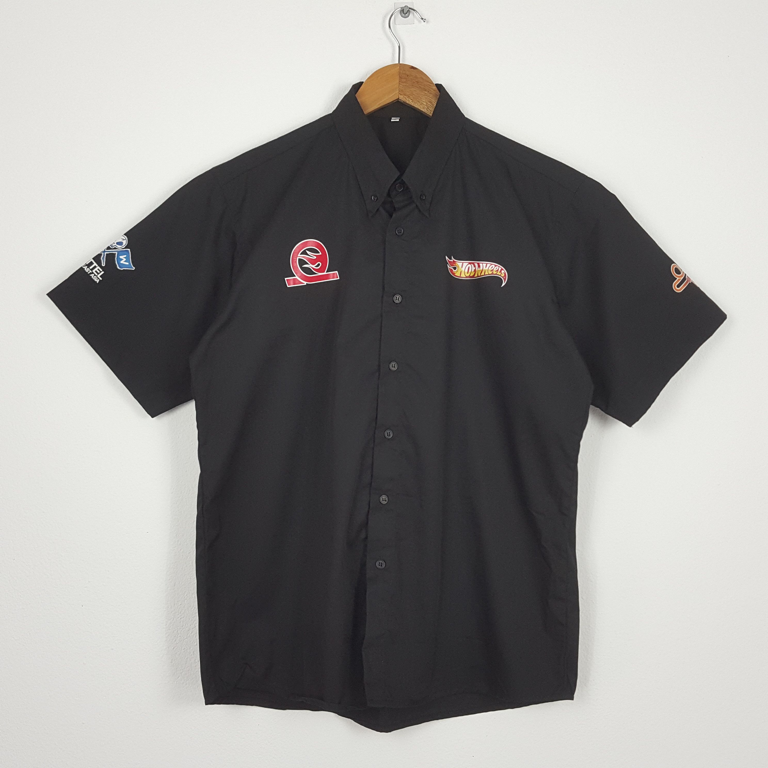 Vintage Vintage HOT WHEELS nice design tournament shirt Size US L / EU 52-54 / 3 - 6 Thumbnail