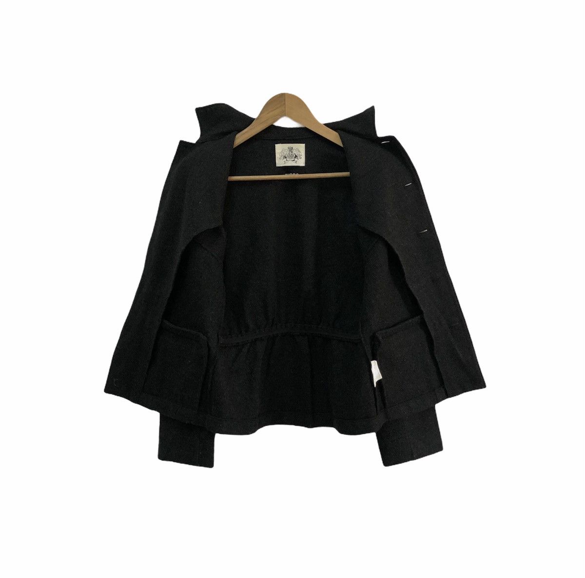 CABANE de ZUCCa ❌NEED GONE❌Cabane De Zucca Issey Miyake Black Wool Jacket Size US XS / EU 42 / 0 - 7 Thumbnail