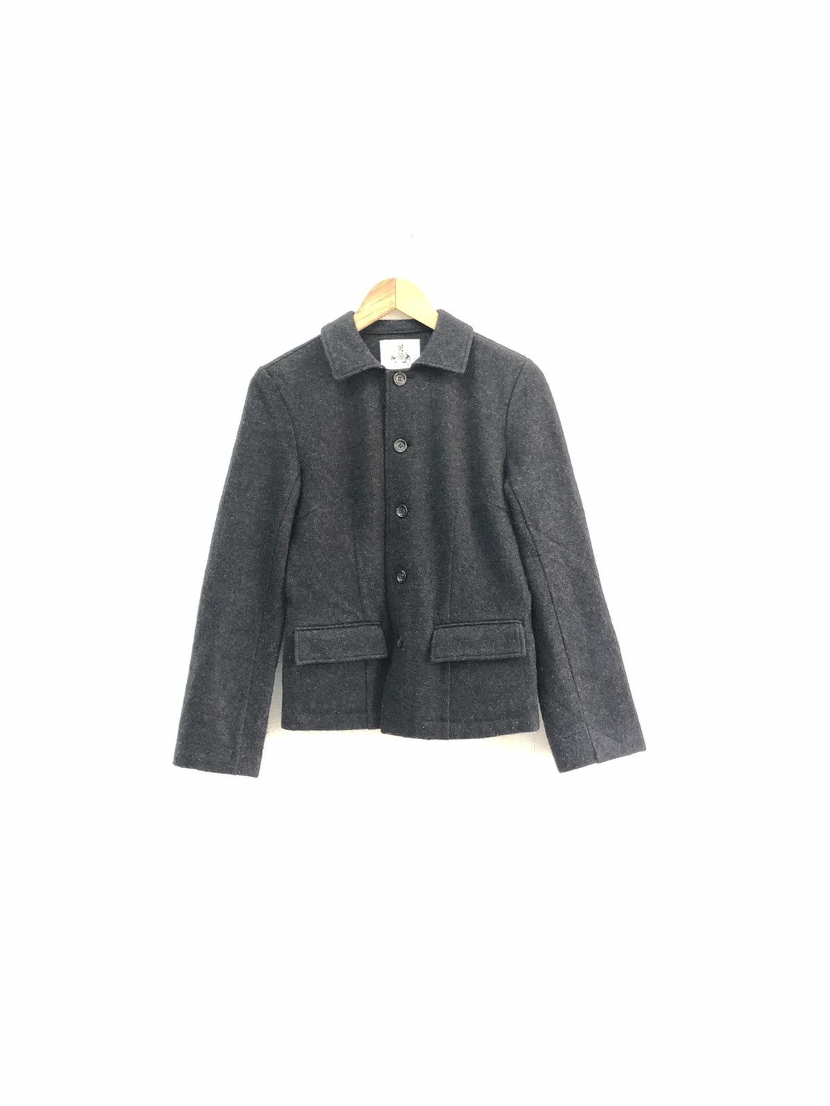 CABANE de ZUCCa ❌NEED GONE❌Cabane De Zucca Issey Miyake Black Wool Jacket Size US XS / EU 42 / 0 - 9 Thumbnail