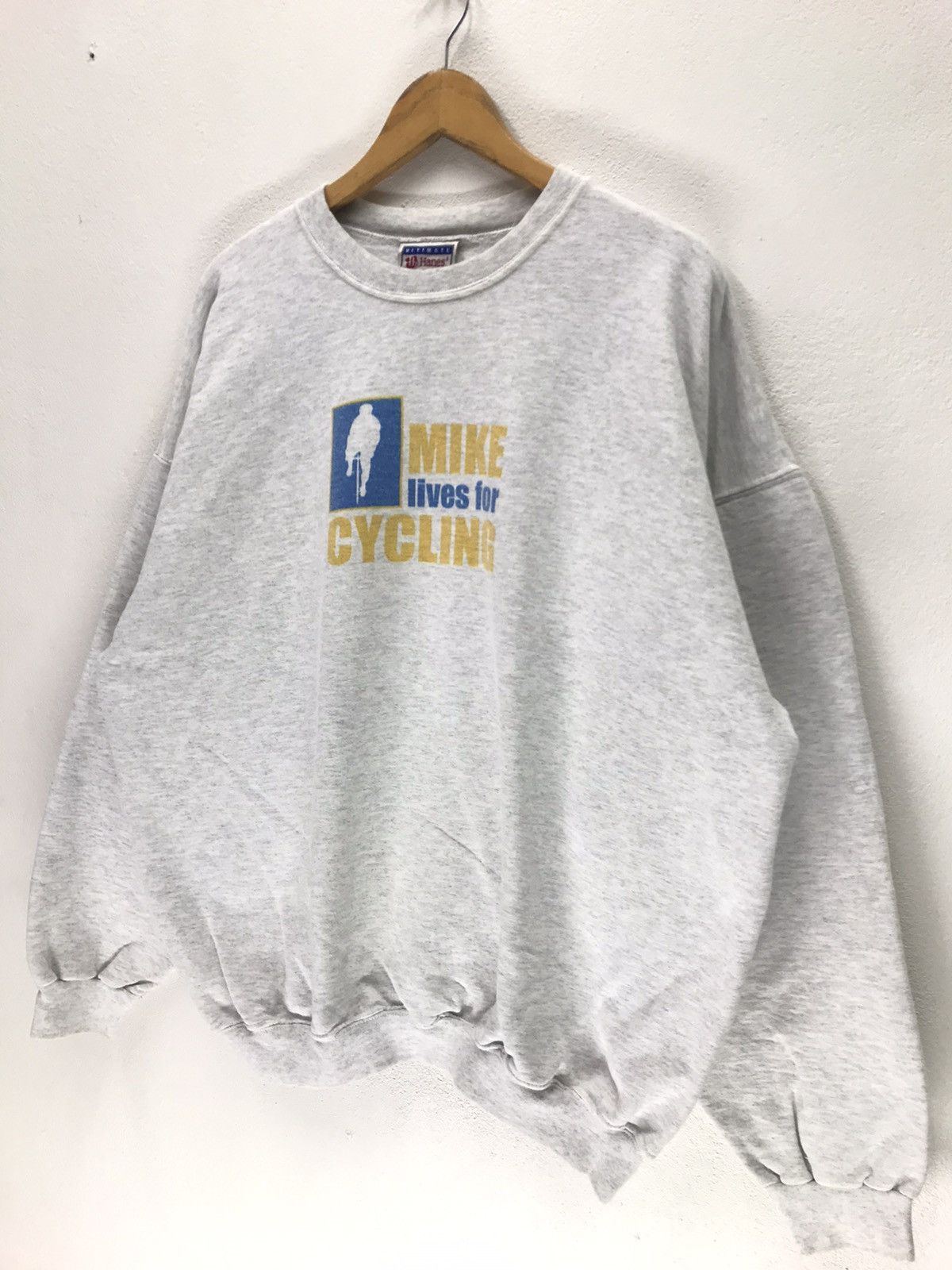 Hanes × Sports Specialties × Vintage Vintage Mike Lives For Cycling Sweatshirt Size US XL / EU 56 / 4 - 5 Thumbnail
