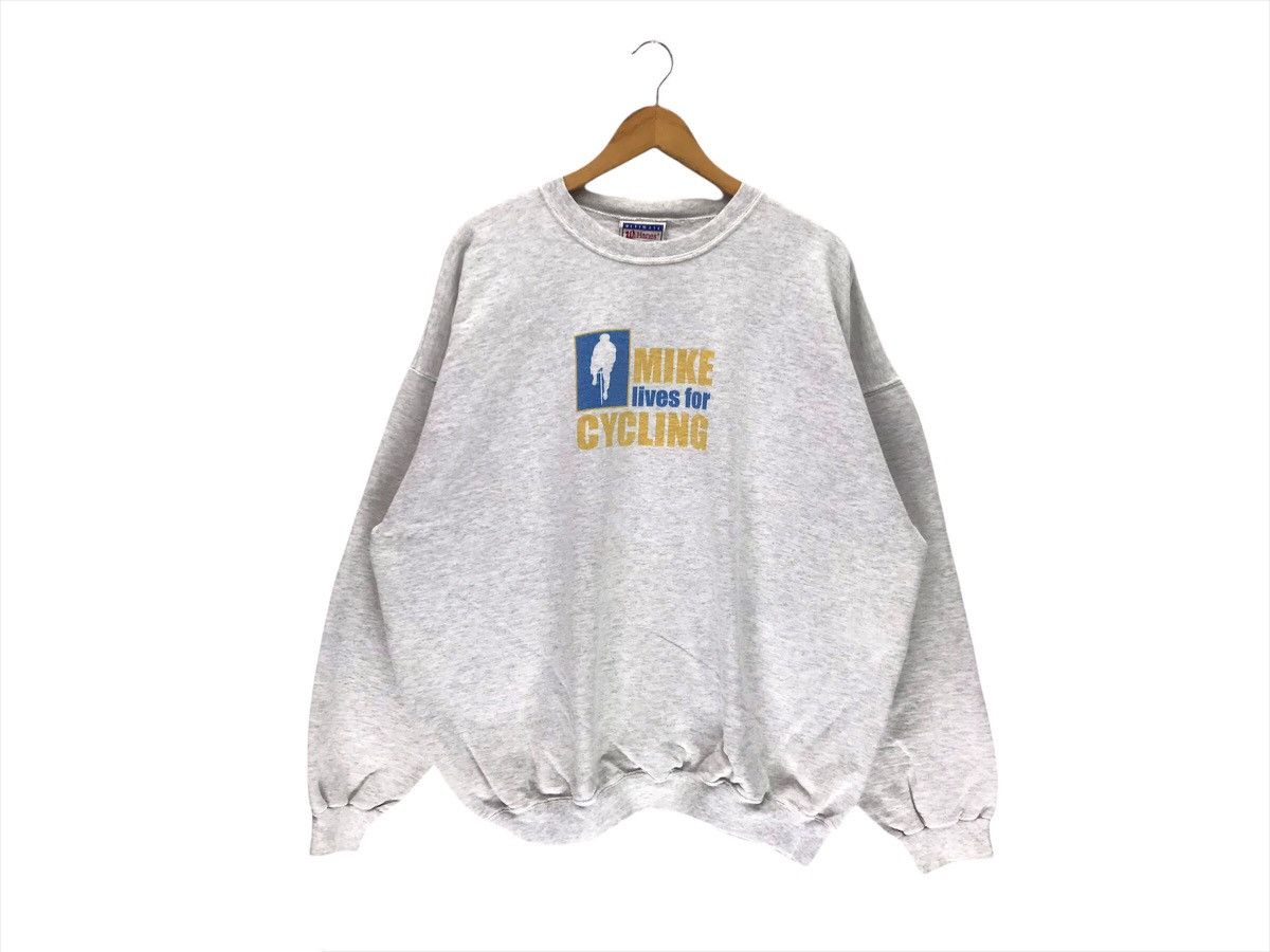 Hanes × Sports Specialties × Vintage Vintage Mike Lives For Cycling Sweatshirt Size US XL / EU 56 / 4 - 1 Thumbnail