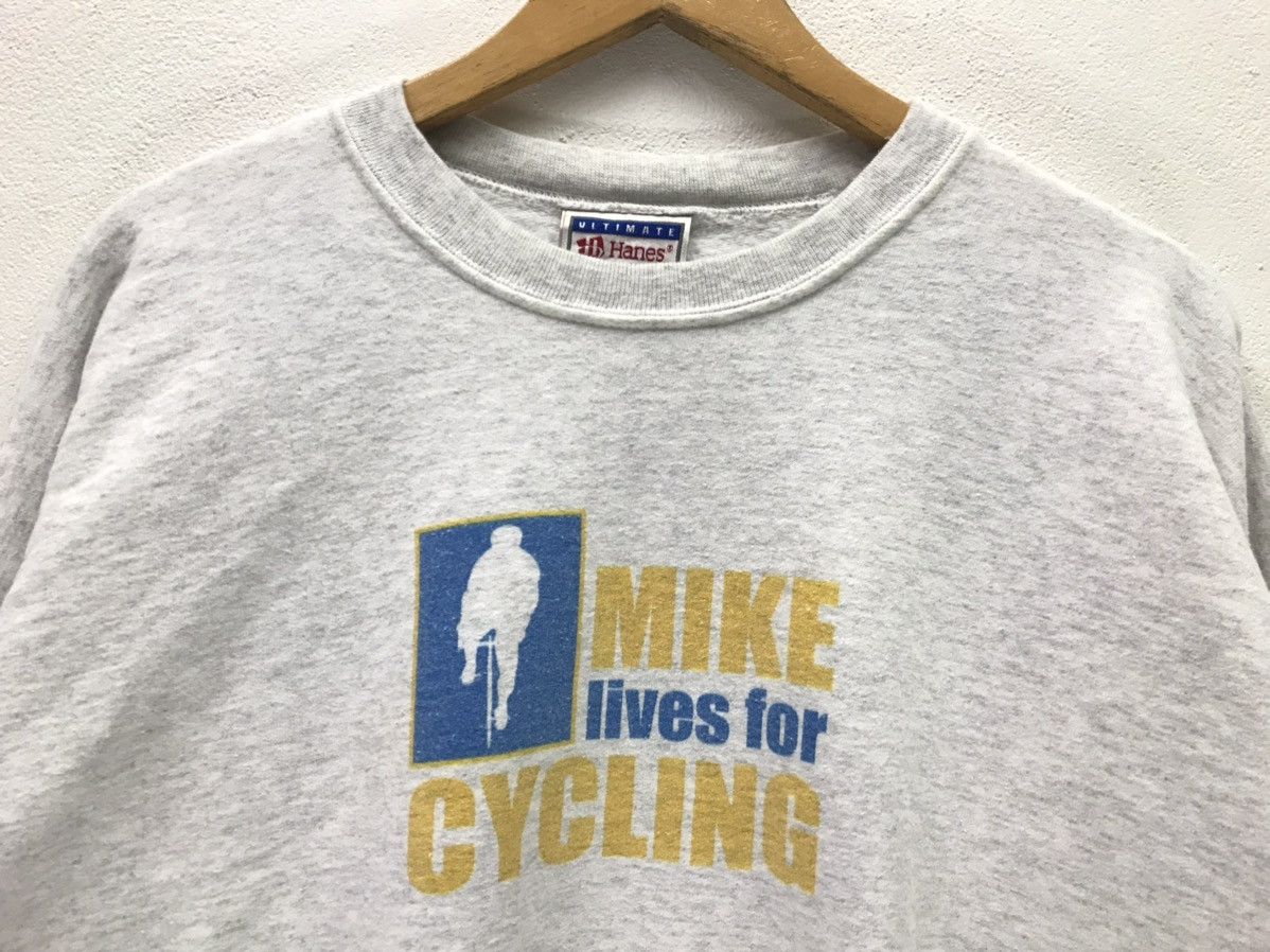 Hanes × Sports Specialties × Vintage Vintage Mike Lives For Cycling Sweatshirt Size US XL / EU 56 / 4 - 4 Thumbnail
