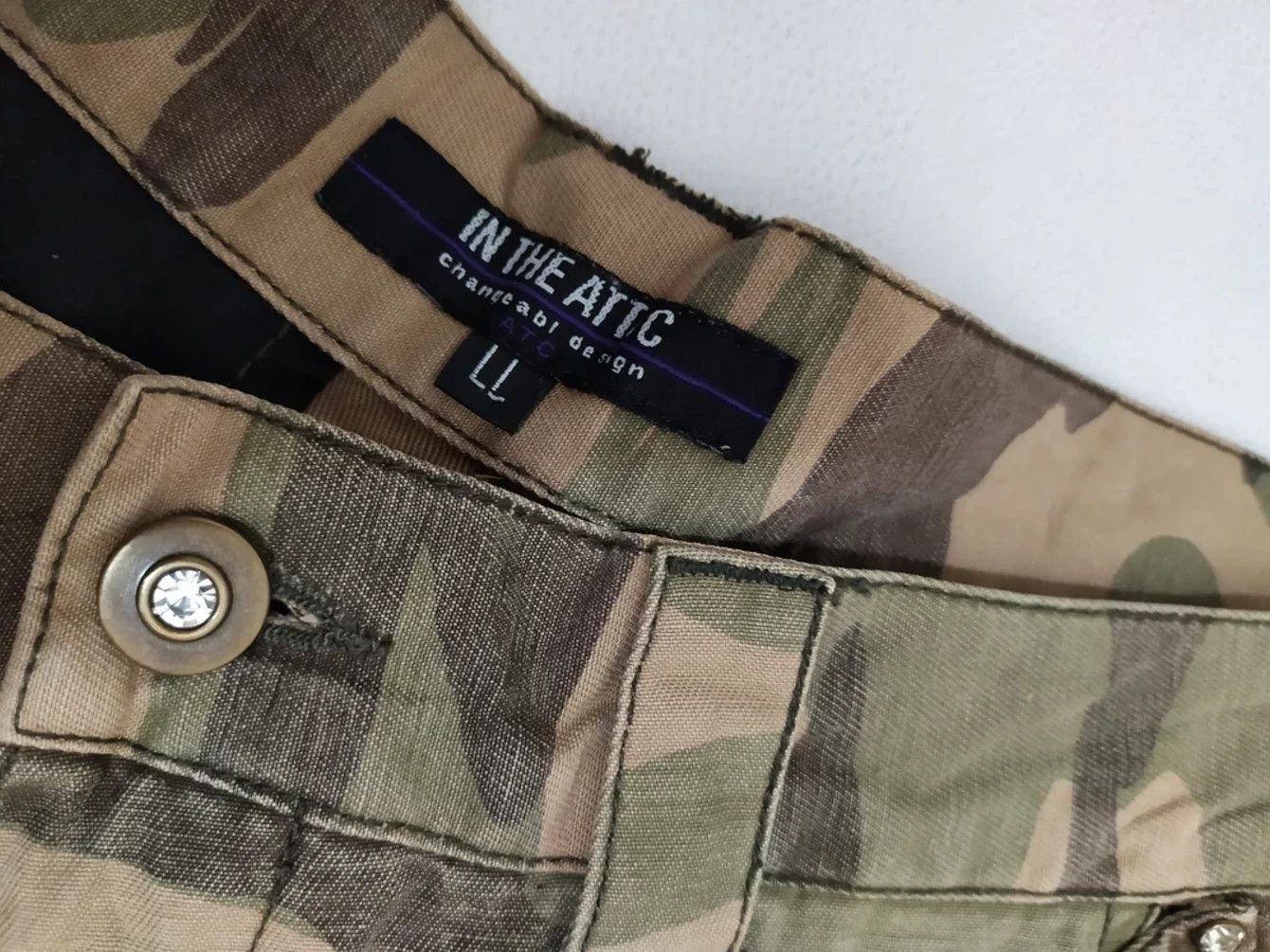 Japanese Brand 🔥In The Attic Skeleton Skull Print Cargo Multipocket Pants Size US 32 / EU 48 - 8 Thumbnail