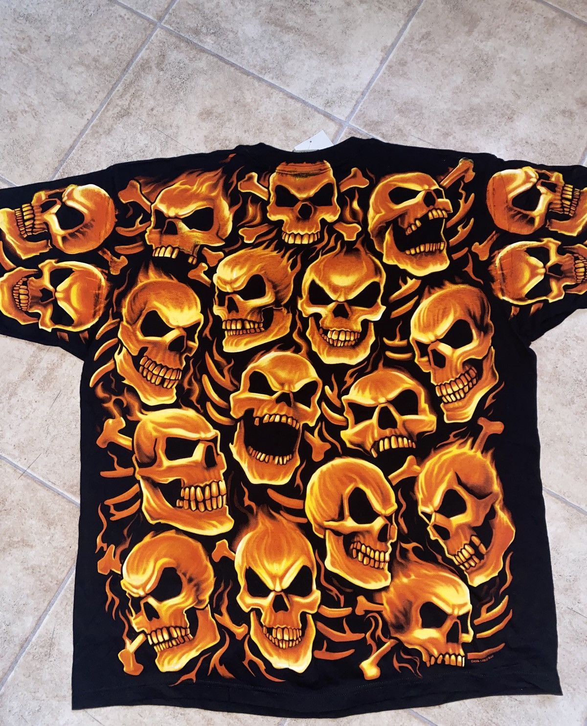 Liquid Blue × Scully × Vintage Flame Skull 2006 Glow In Dark Size US XL / EU 56 / 4 - 7 Thumbnail