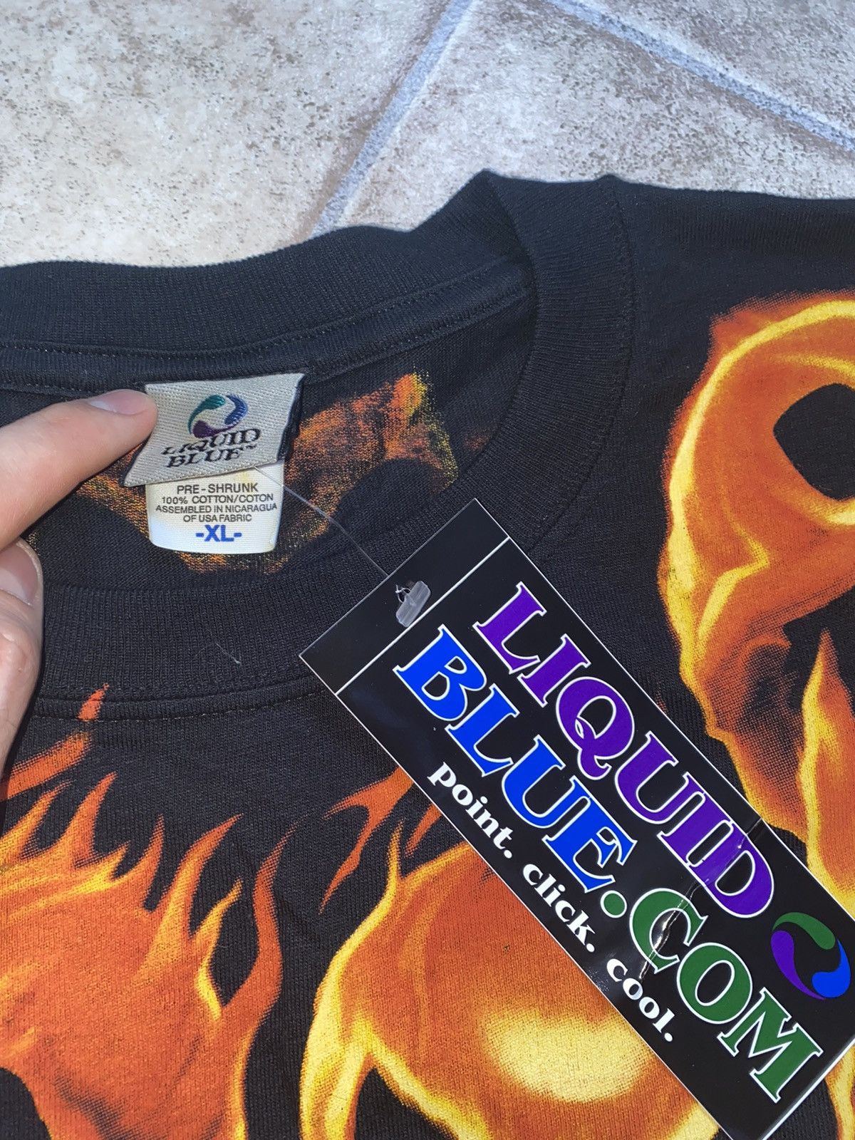 Liquid Blue × Scully × Vintage Flame Skull 2006 Glow In Dark Size US XL / EU 56 / 4 - 4 Thumbnail