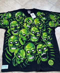 Supreme green skull clearance shirt