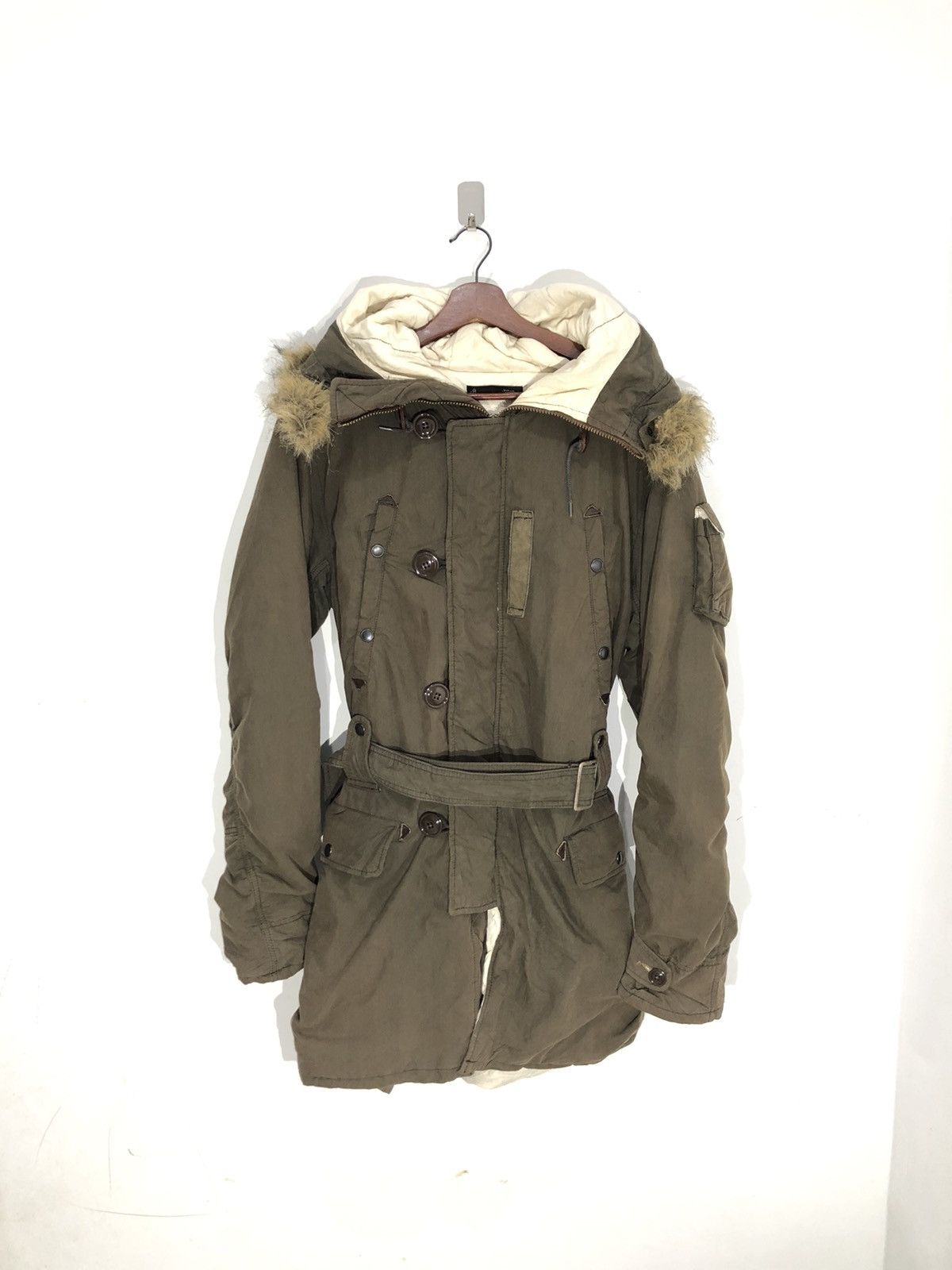 Japanese Brand John Bull Parka Hoodies Green Army Size L / US 10 / IT 46 - 2 Thumbnail