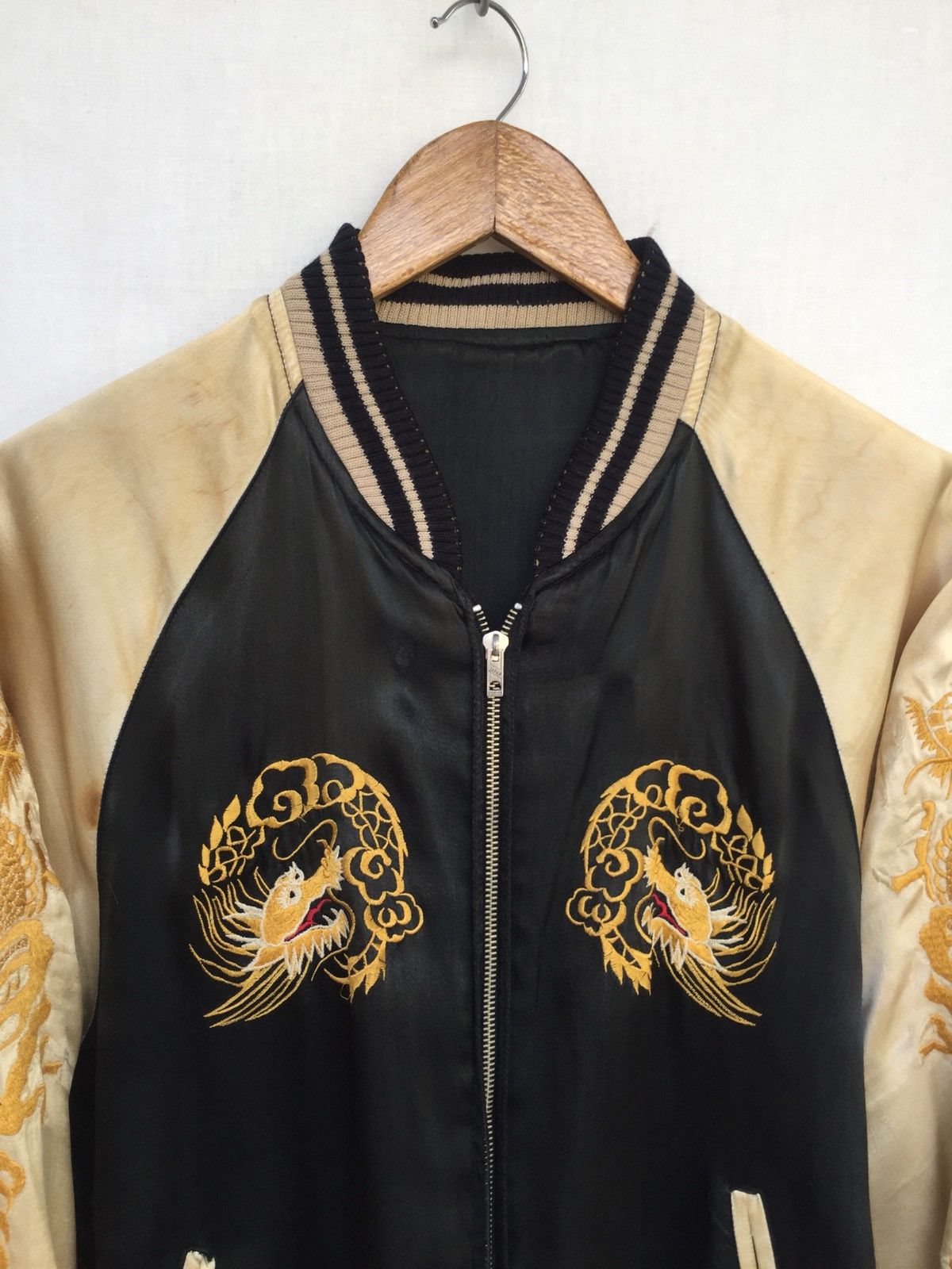Tailor Toyo 80s 🇯🇵 Map Dragon Embroidery Rayon 2 Side Sukajan Size US M / EU 48-50 / 2 - 4 Thumbnail