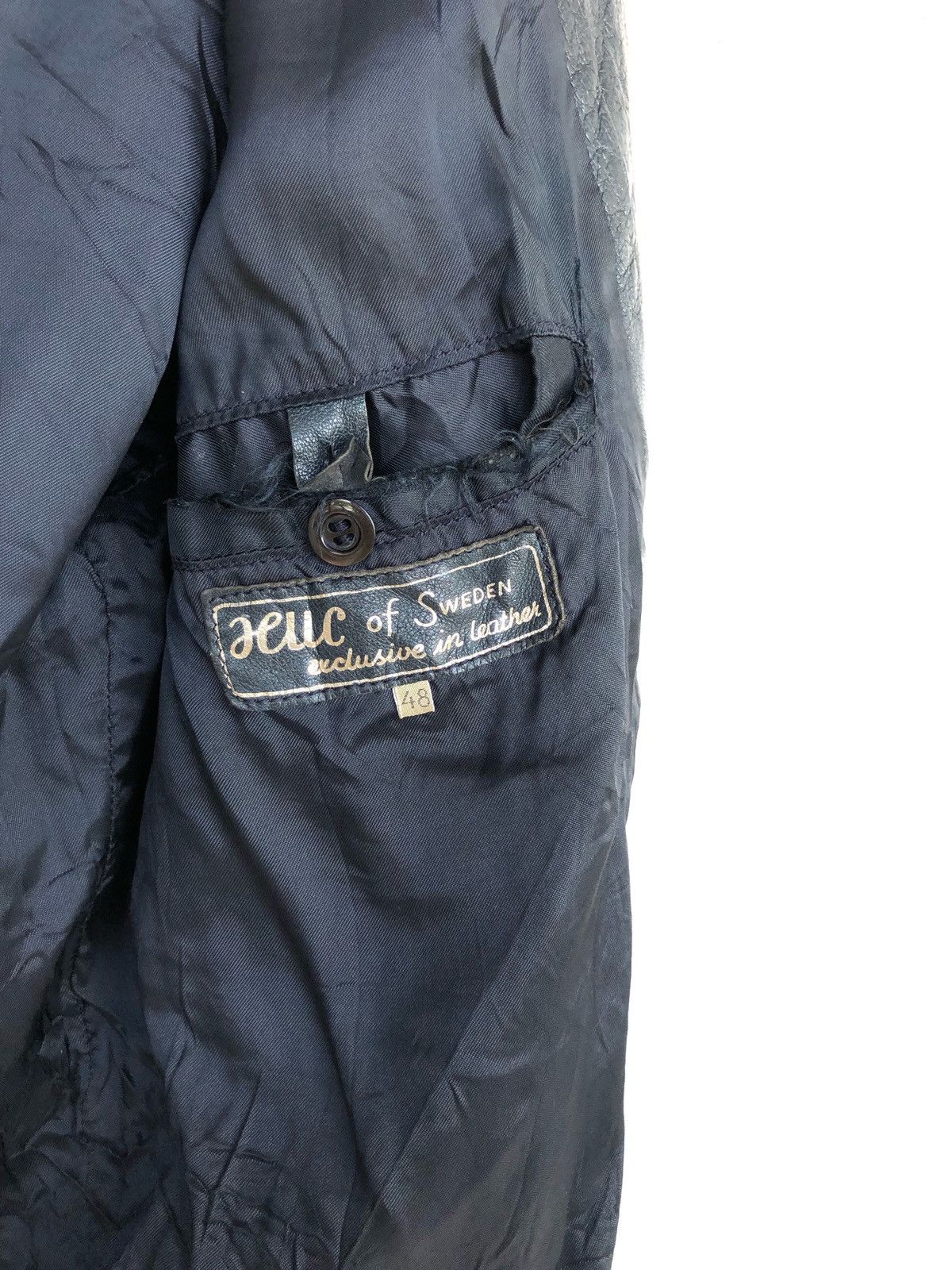 Tiger of Sweden Huc of Sweden Blue Distress Biker Leather Jacket Size US S / EU 44-46 / 1 - 9 Thumbnail