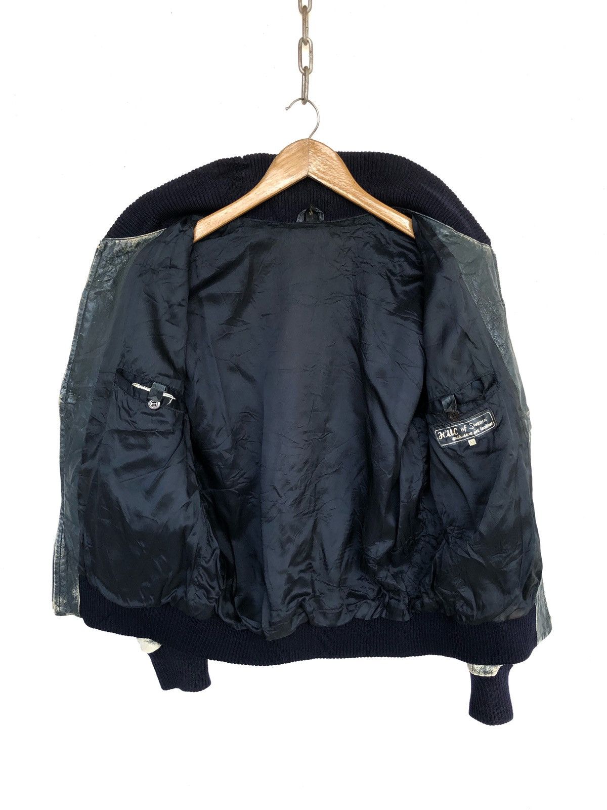 Tiger of Sweden Huc of Sweden Blue Distress Biker Leather Jacket Size US S / EU 44-46 / 1 - 8 Thumbnail