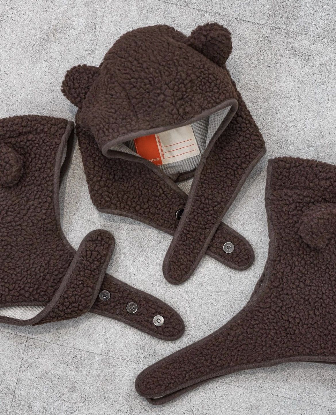 image of Safety Bear Beanie Hat in Brown, Men's