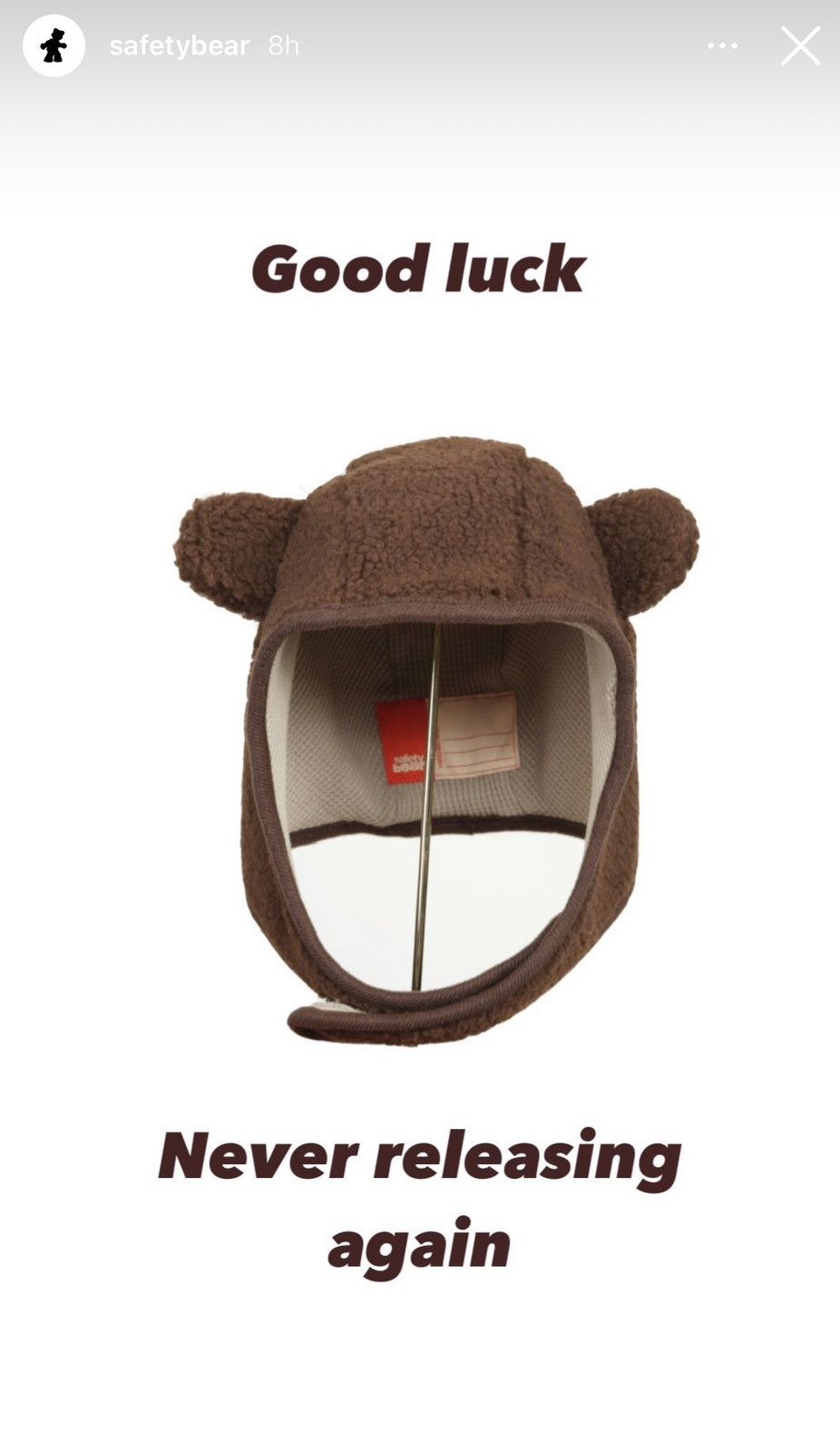 SafetyBear Safety Bear Beanie Hat Size ONE SIZE - 2 Thumbnail